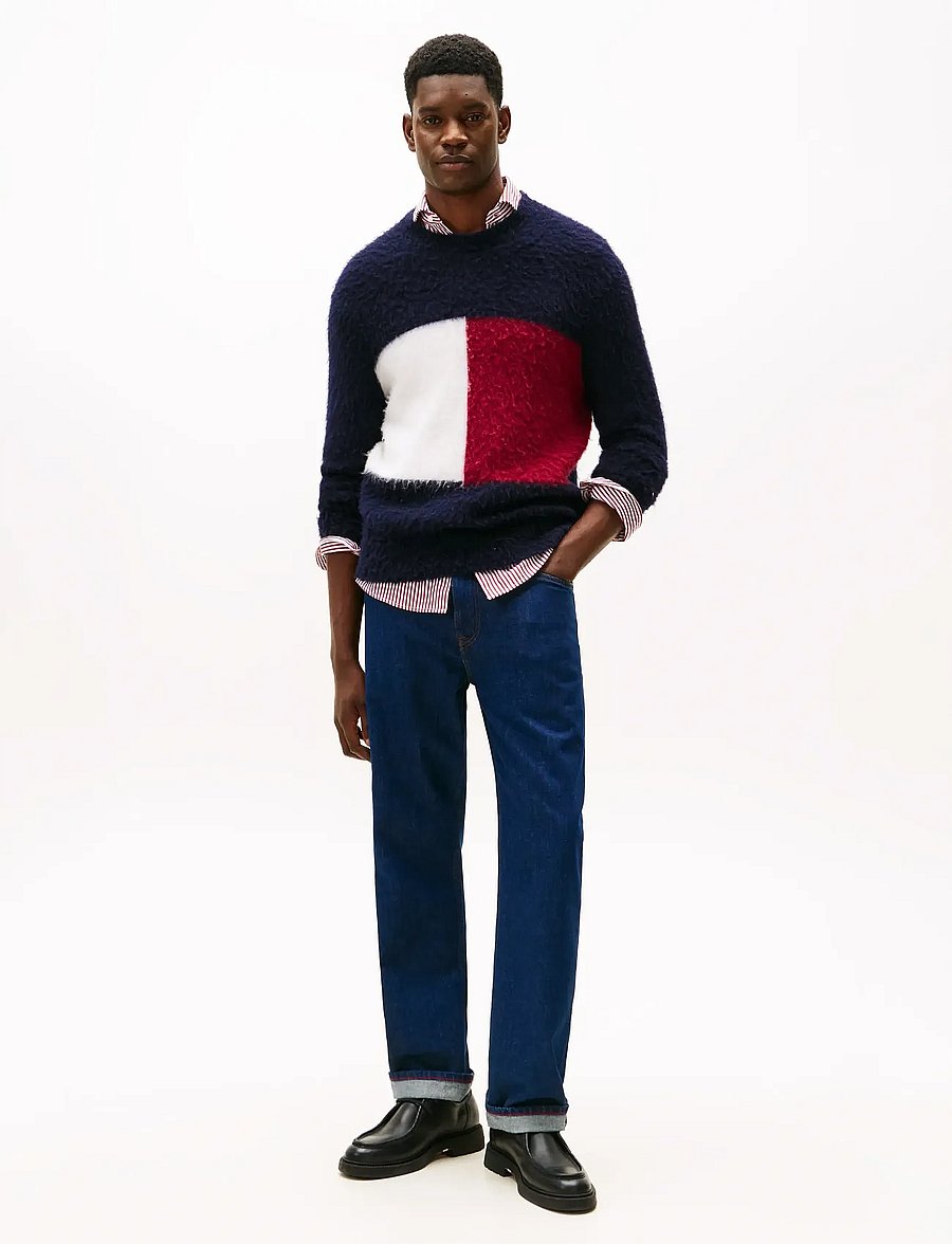 Tommy Hilfiger - ALPACA BLEND BIG FLAG CREW NECK - rundhals - desert sky - 3