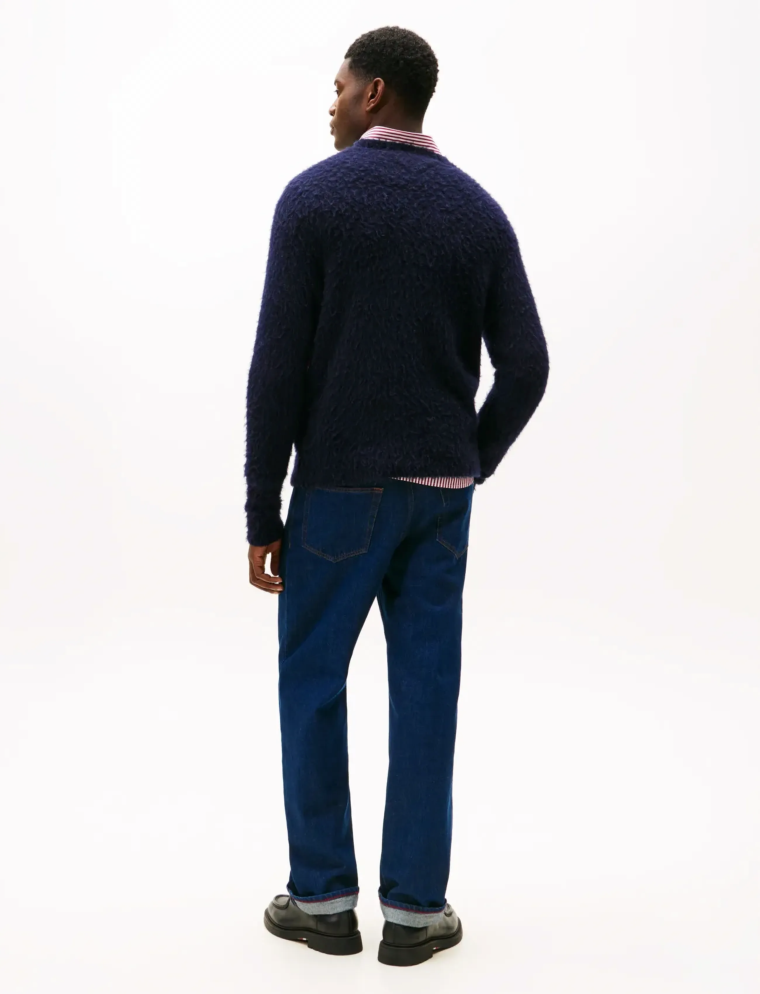 Tommy Hilfiger - ALPACA BLEND BIG FLAG CREW NECK - kringlótt hálsmál  - desert sky - 4