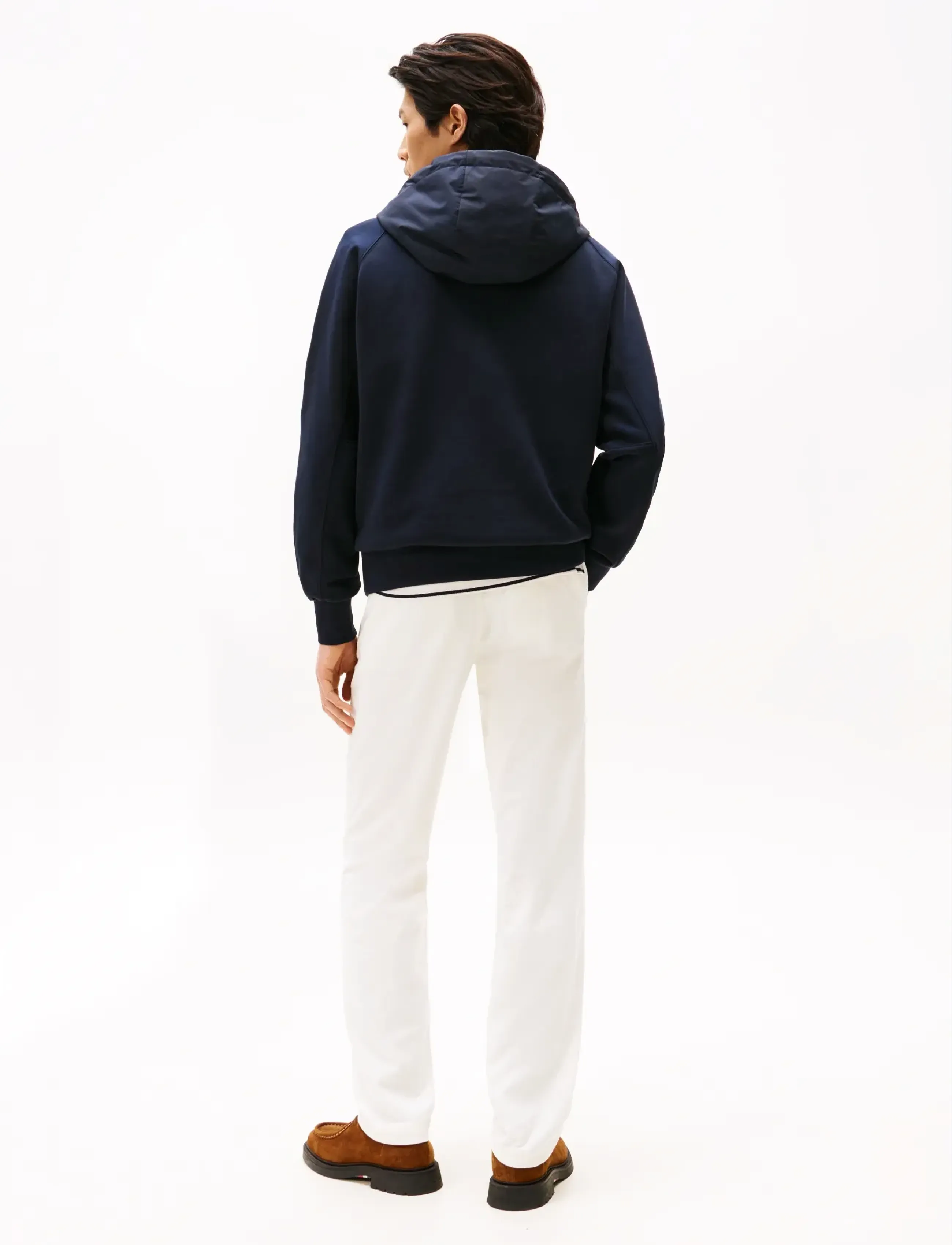 Tommy Hilfiger - MIX MEDIA 1/4 ZIP HOODY - hættetrøjer - desert sky - 3