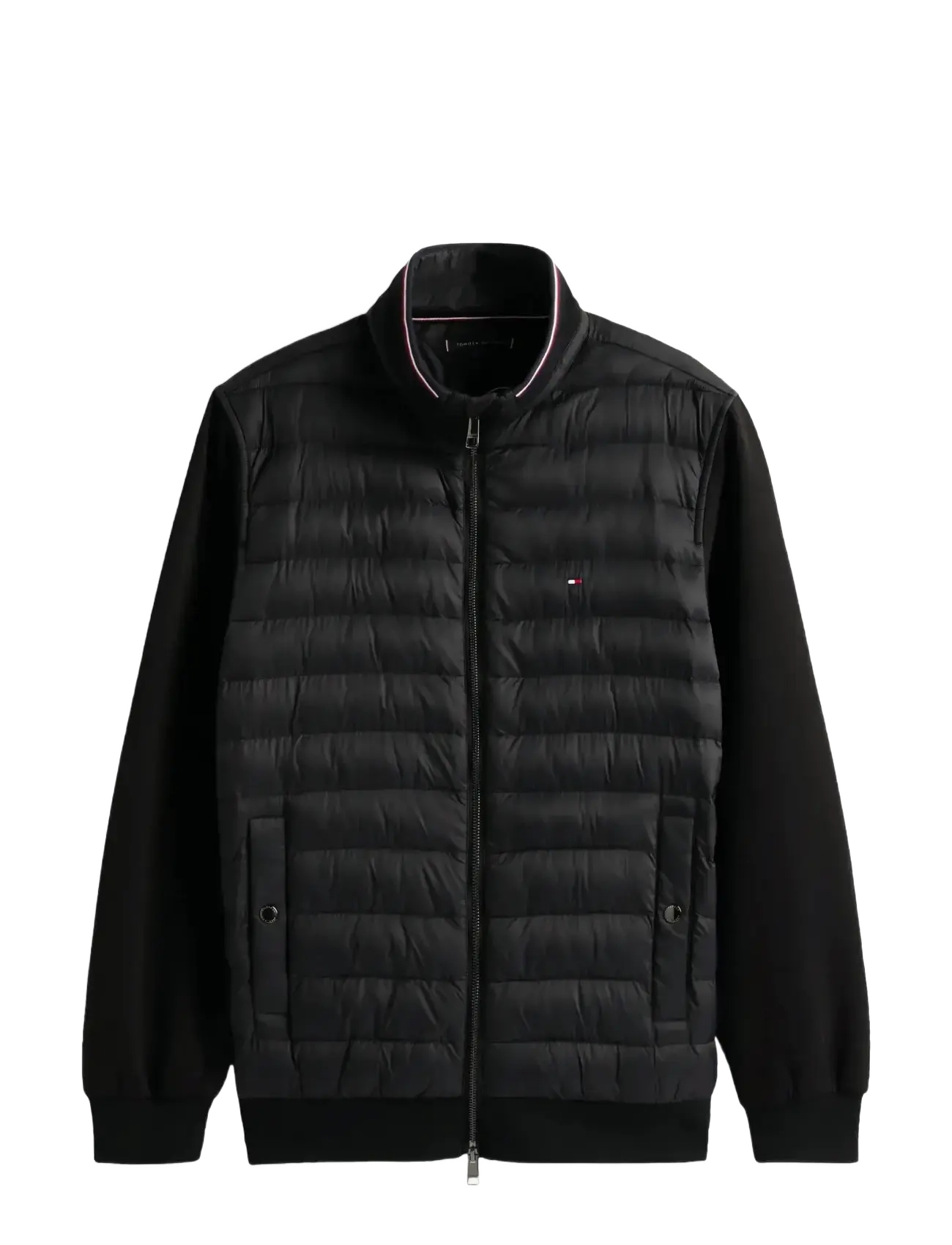 TOMMY HILFIGER Mix Media Ess Rwb Stand Collar Schwarz - XS - Herren