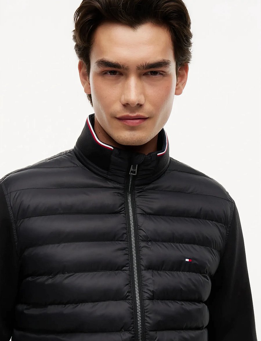 Tommy Hilfiger - MIX MEDIA ESS RWB STAND COLLAR - hybridjakker - black - 3