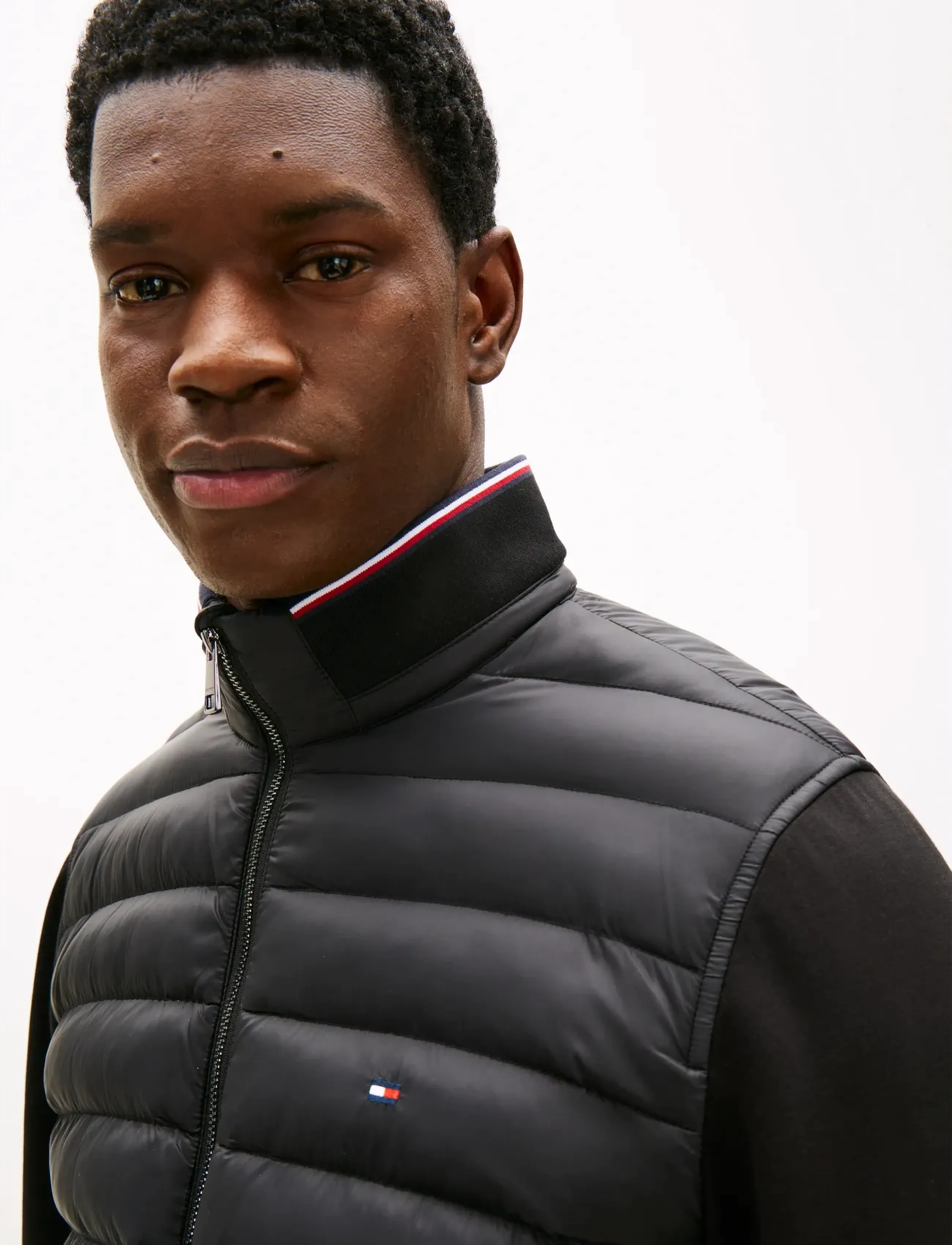 Tommy Hilfiger - MIX MEDIA ESS RWB STAND COLLAR - hybridjakker - black - 5