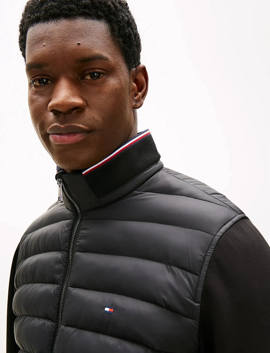 Tommy Hilfiger - MIX MEDIA ESS RWB STAND COLLAR - hybridjakker - black - 5