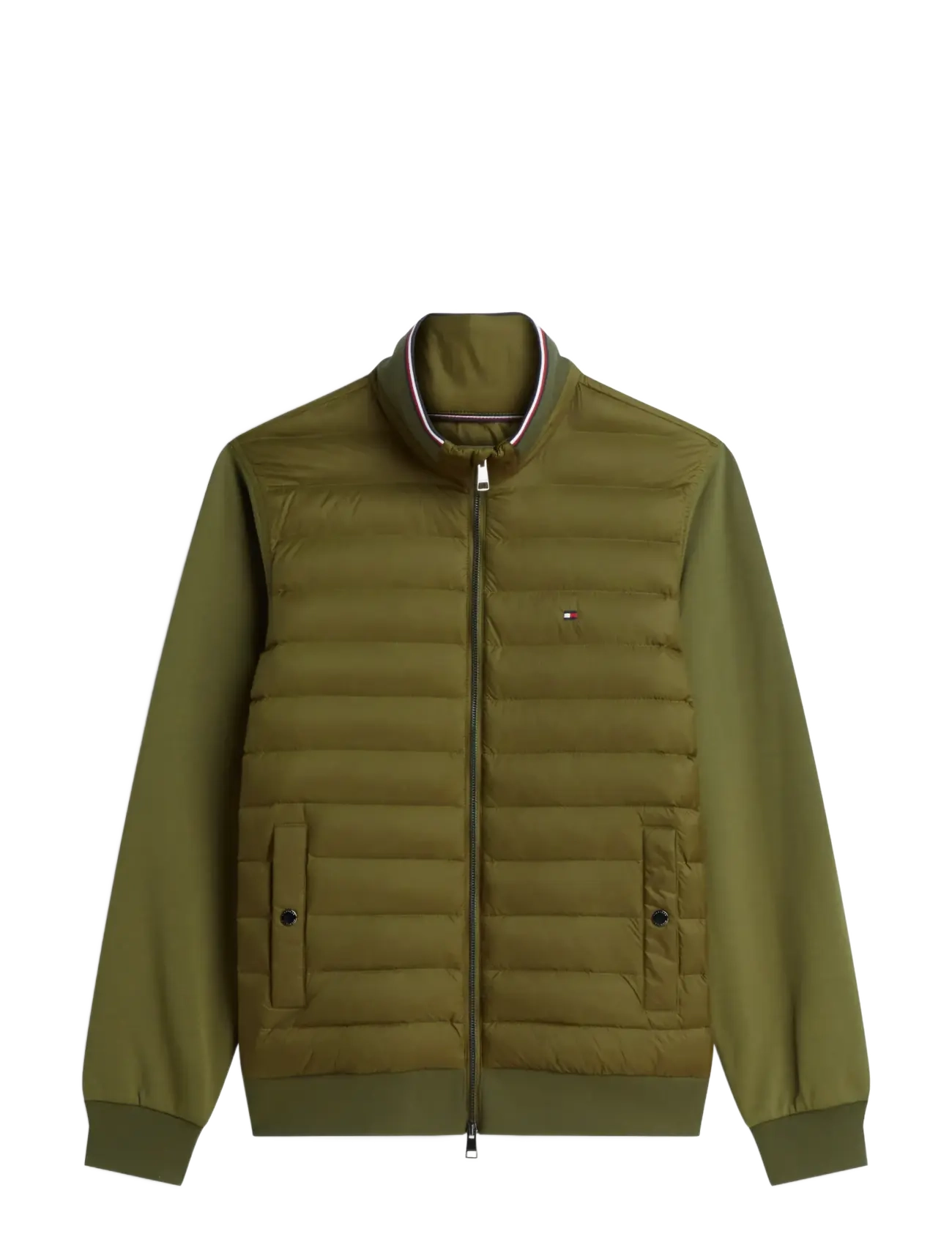 Tommy Hilfiger - MIX MEDIA ESS RWB STAND COLLAR - hybrid-jacken - huntsman green - 1