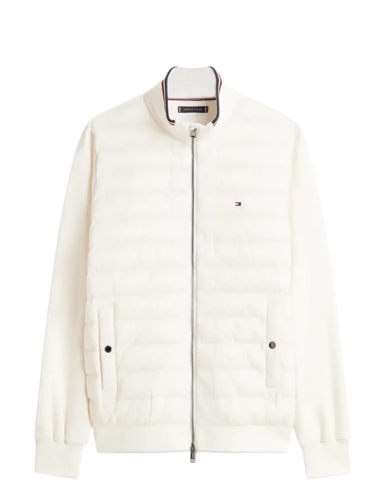 Tommy Hilfiger MIX MEDIA ESS RWB STAND COLLAR - Vinterbesparelser - IVORY PETAL / white