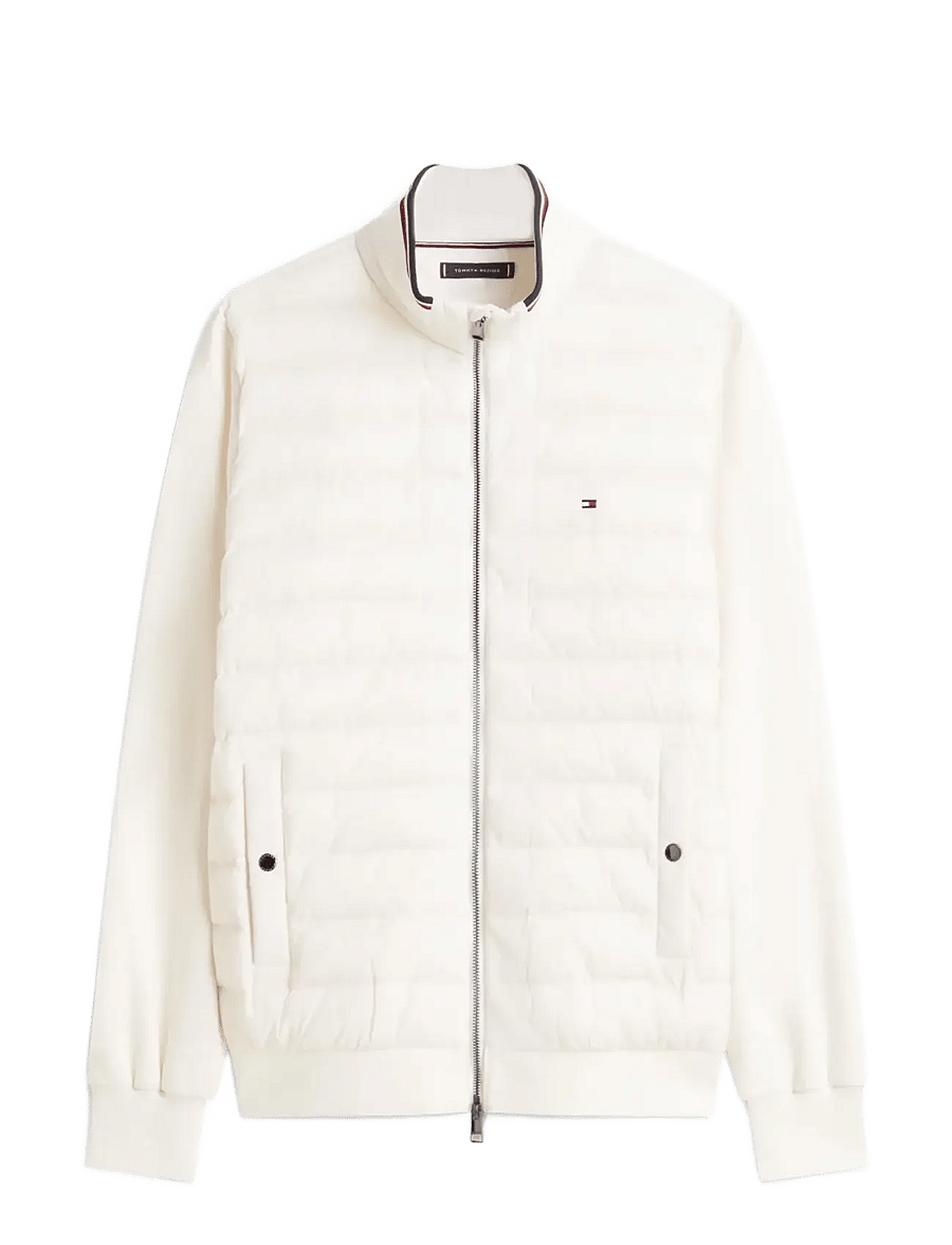 Tommy Hilfiger - MIX MEDIA ESS RWB STAND COLLAR - hybrid-jacken - ivory petal - 1