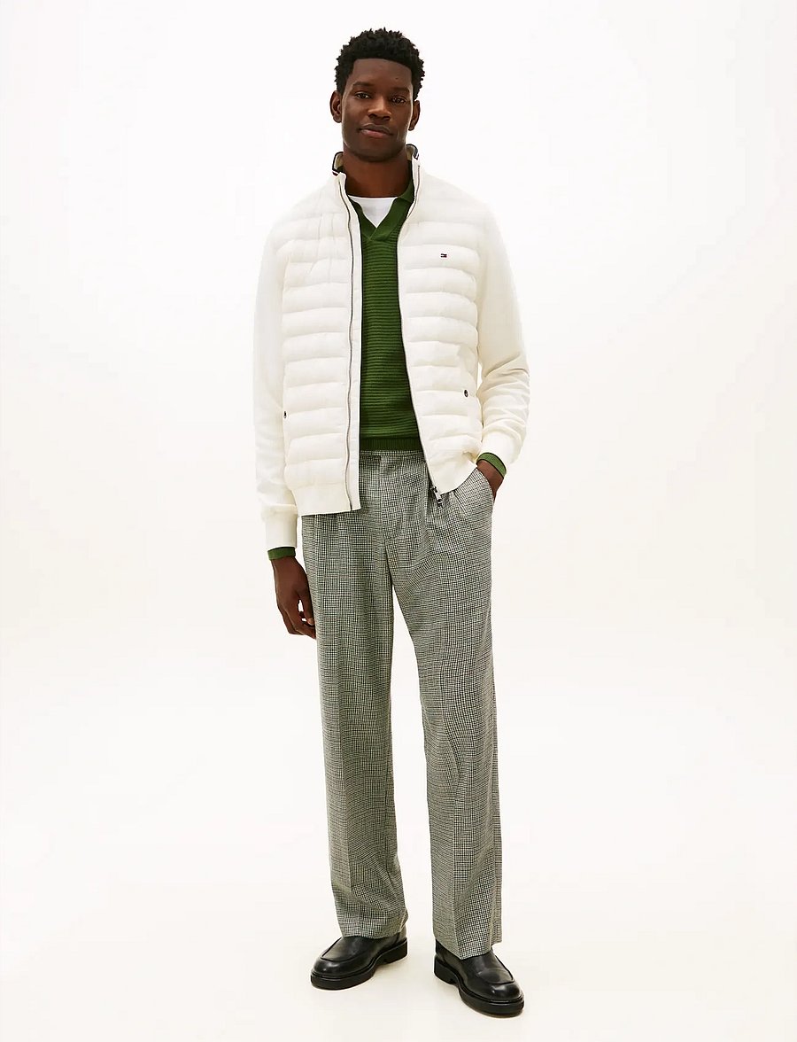 Tommy Hilfiger - MIX MEDIA ESS RWB STAND COLLAR - hybrid-jacken - ivory petal - 2