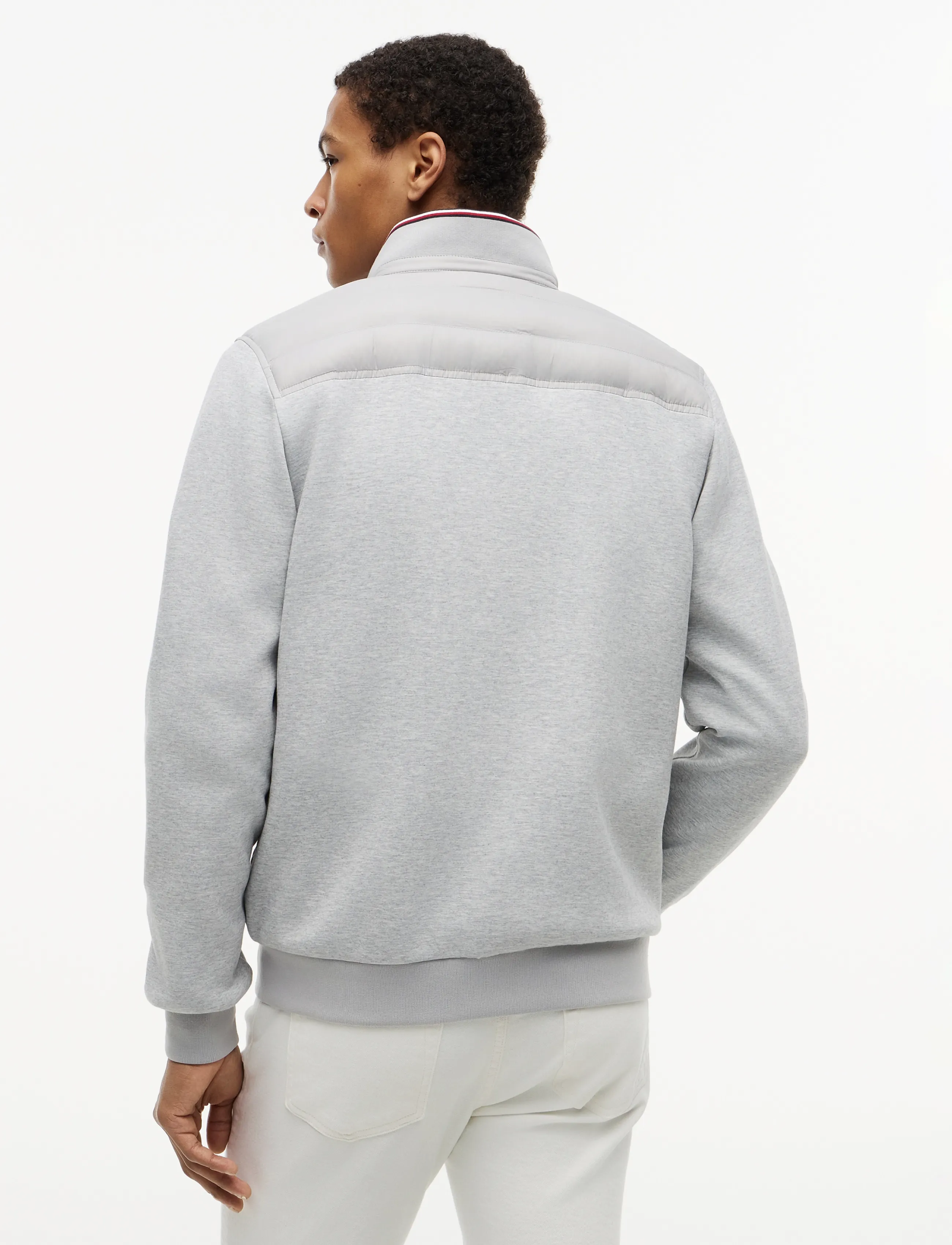 Tommy Hilfiger - MIX MEDIA ESS RWB STAND COLLAR - hybrid jackets  - light grey heather - 4