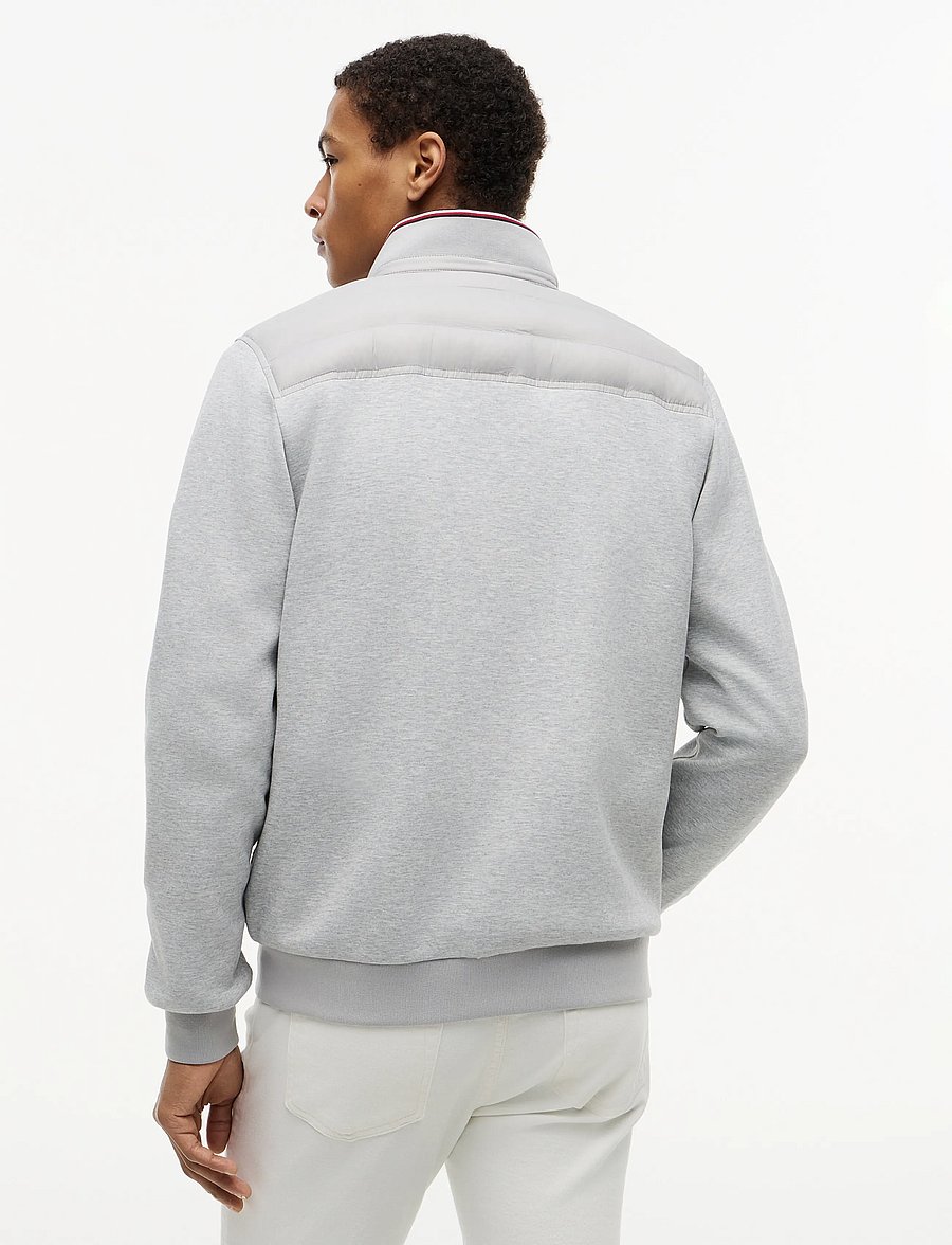 Tommy Hilfiger - MIX MEDIA ESS RWB STAND COLLAR - hybrid-jacken - light grey heather - 4