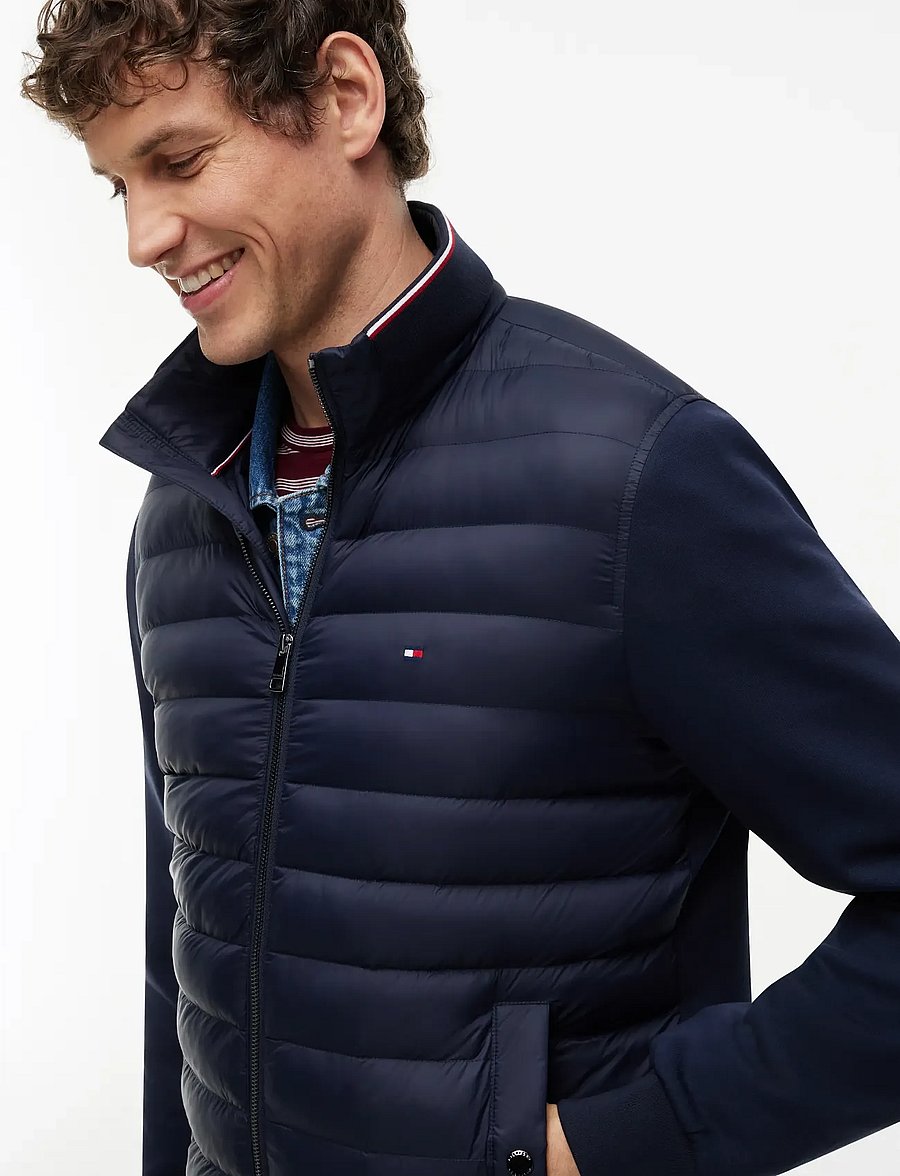 Tommy Hilfiger - MIX MEDIA ESS RWB STAND COLLAR - hübriidjoped - navy blue - 3