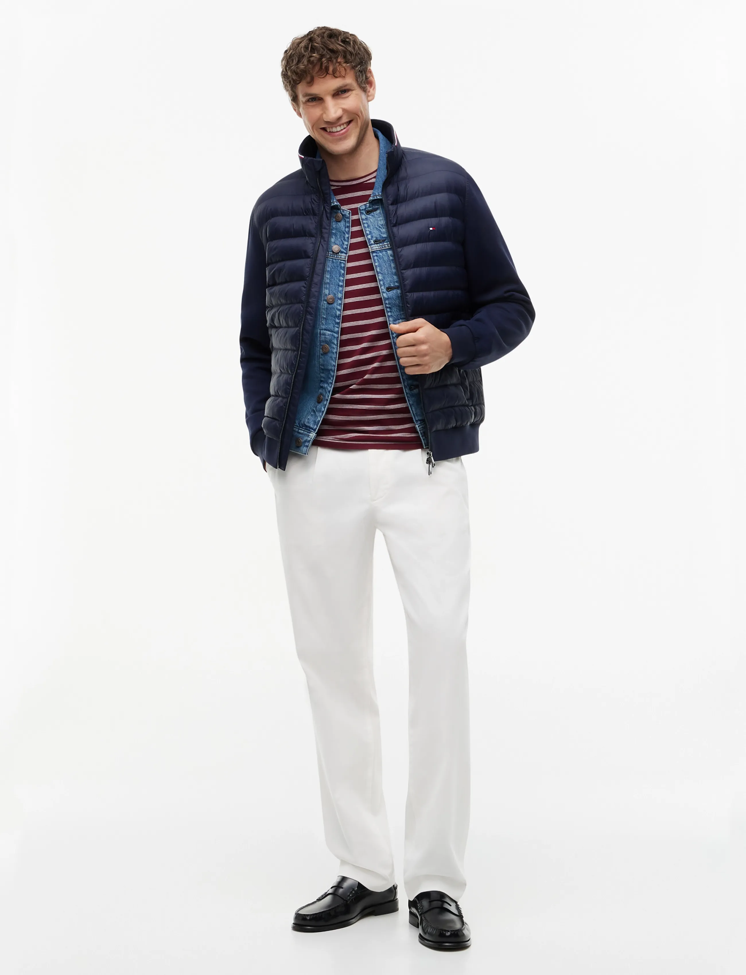 Tommy Hilfiger - MIX MEDIA ESS RWB STAND COLLAR - hybridjackor - navy blue - 4