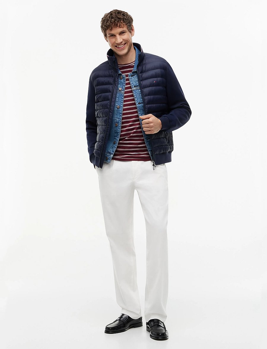 Tommy Hilfiger - MIX MEDIA ESS RWB STAND COLLAR - hybrid-jacken - navy blue - 4