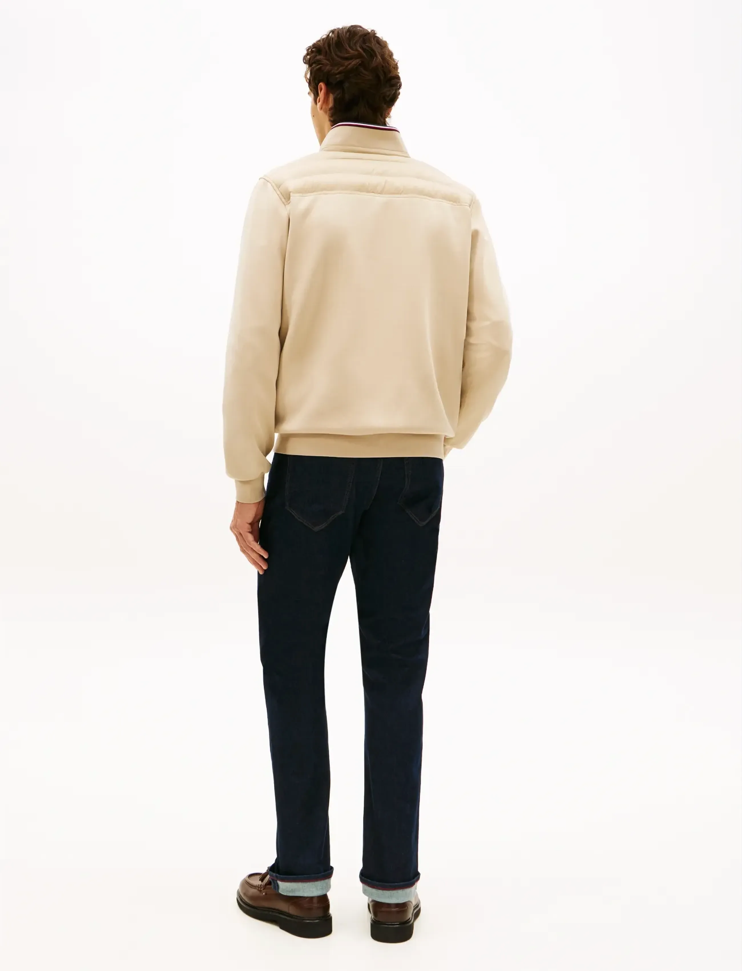Tommy Hilfiger - MIX MEDIA ESS RWB STAND COLLAR - hybrid-jacken - sandalwood - 2