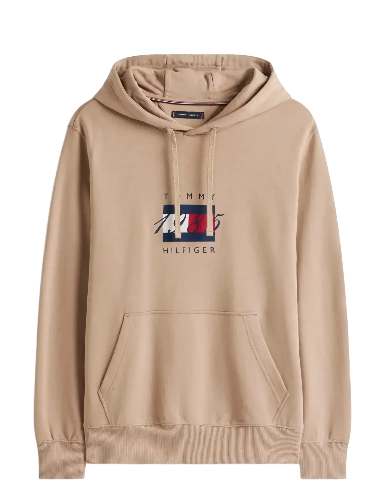 TOMMY HILFIGER Linear Flag Graphic Hoodie Beige - XXL - Herren