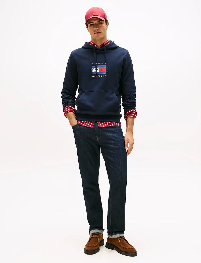 Tommy Hilfiger - LINEAR FLAG GRAPHIC HOODIE - kapuzenpullover - desert sky - 2