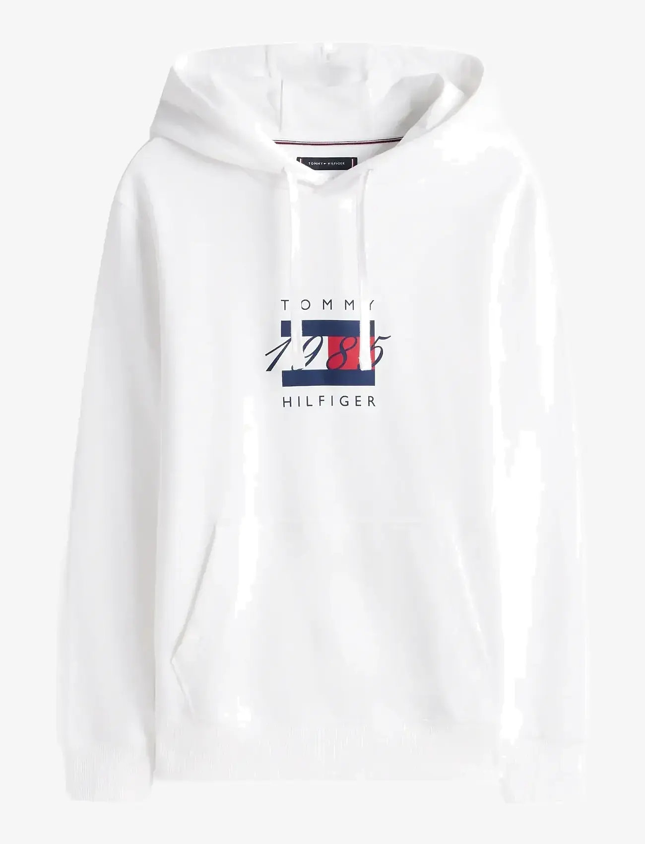 Tommy Hilfiger - LINEAR FLAG GRAPHIC HOODIE - hoodies - white - 1