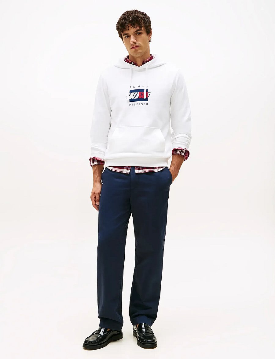 Tommy Hilfiger - LINEAR FLAG GRAPHIC HOODIE - hættetrøjer - white - 2