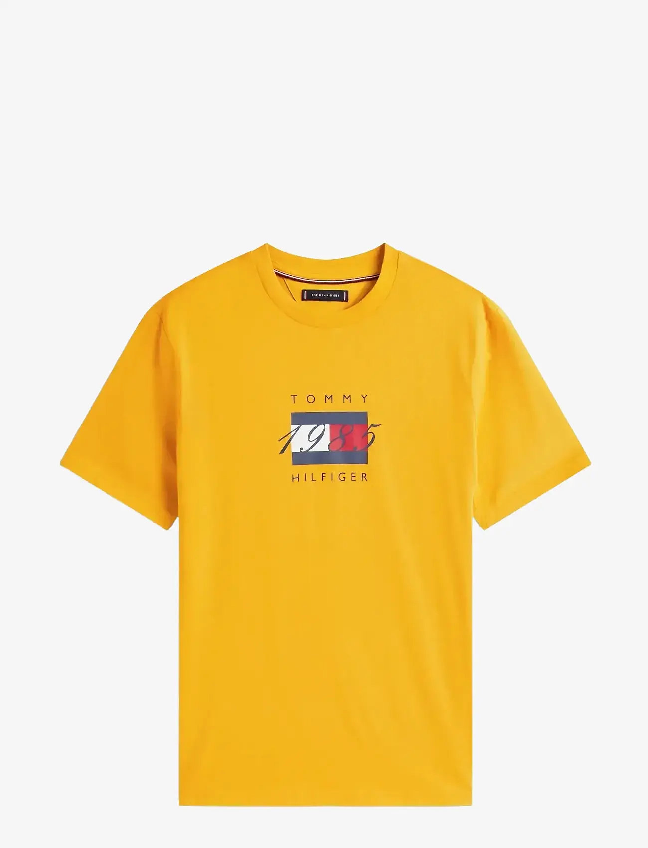 Tommy Hilfiger - LINEAR FLAG GRAPHIC TEE - kortærmede t-shirts - countryside yellow - 1