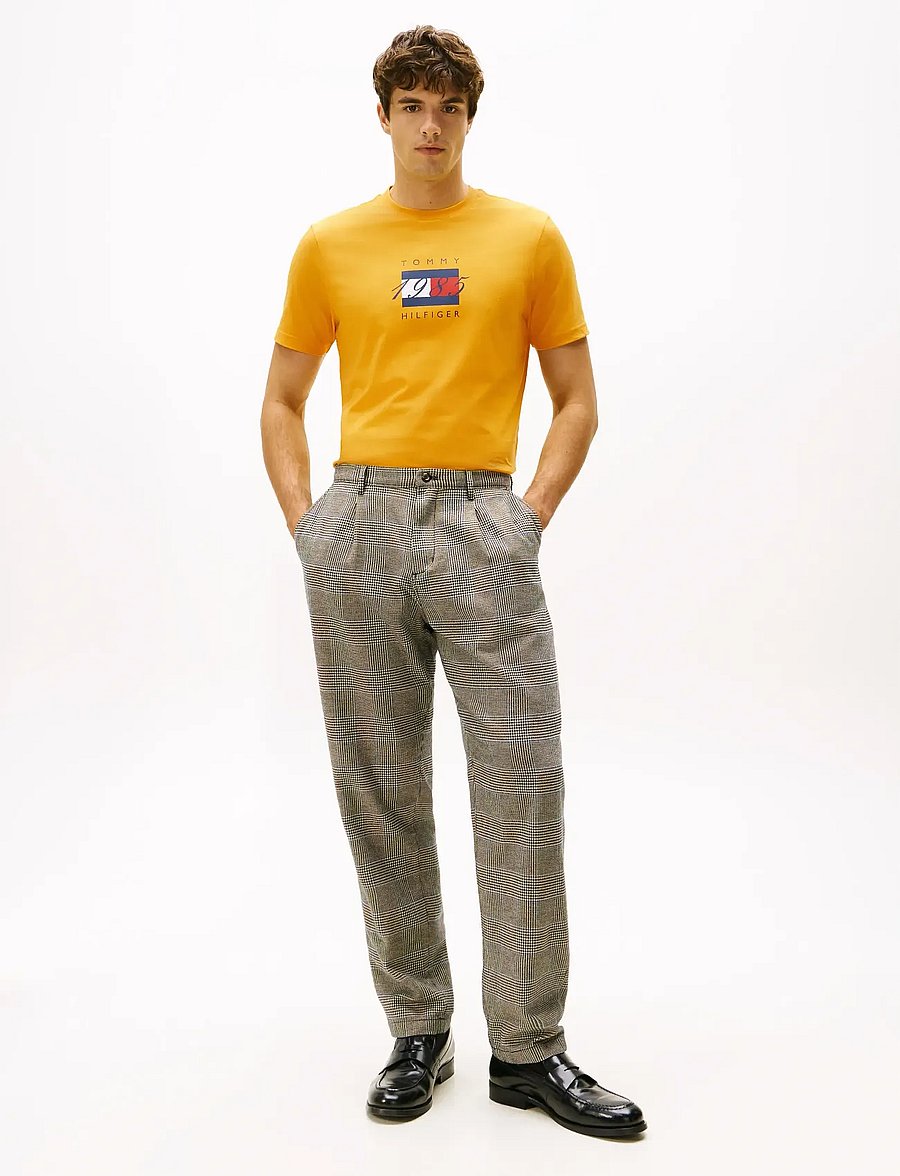 Tommy Hilfiger - LINEAR FLAG GRAPHIC TEE - kurzärmelige t-shirts - countryside yellow - 2