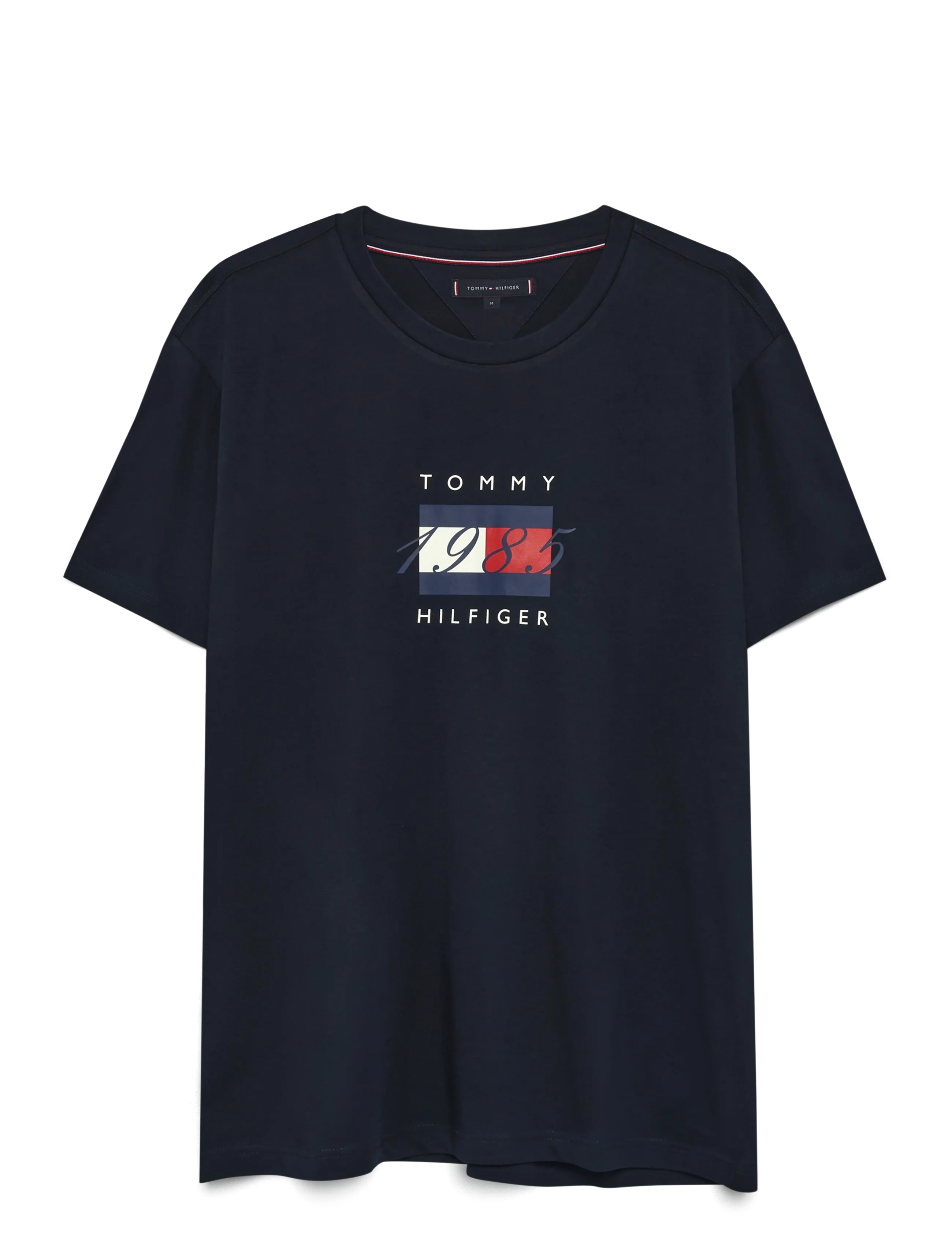 Tommy Hilfiger LINEAR FLAG GRAPHIC TEE - Kurzärmelige - DESERT SKY / navy