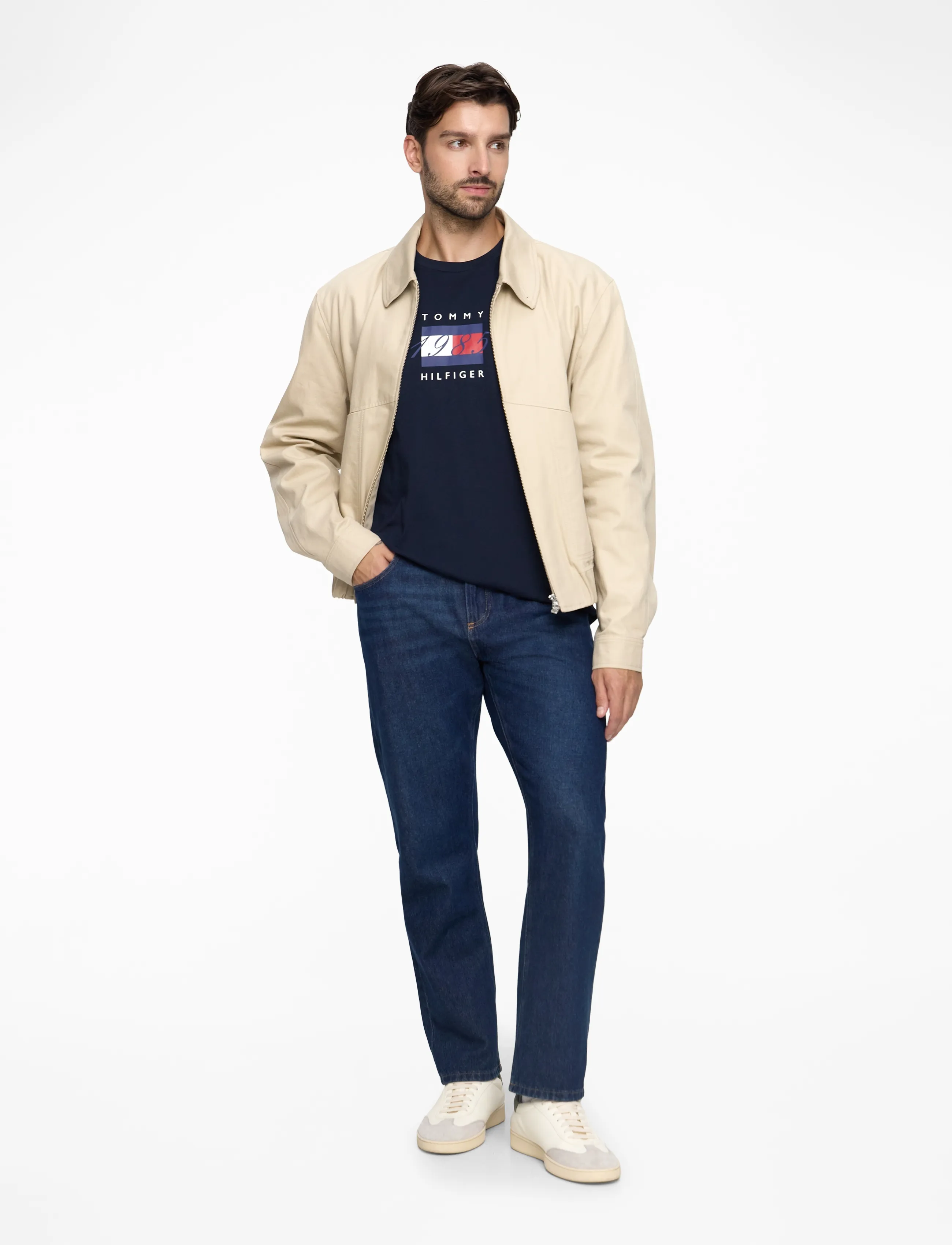 Tommy Hilfiger - LINEAR FLAG GRAPHIC TEE - korte mouwen - desert sky - 2
