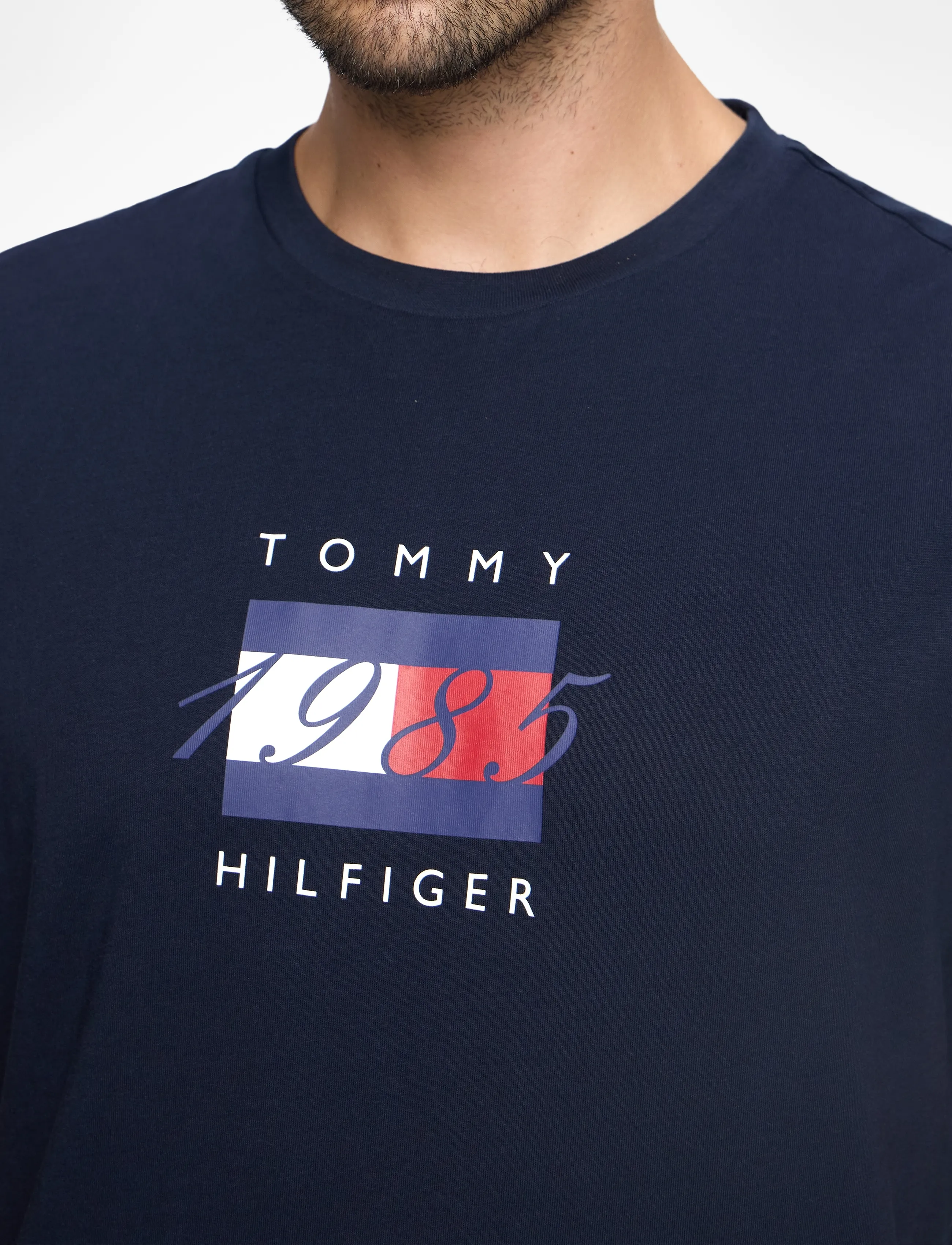 Tommy Hilfiger - LINEAR FLAG GRAPHIC TEE - korte mouwen - desert sky - 5