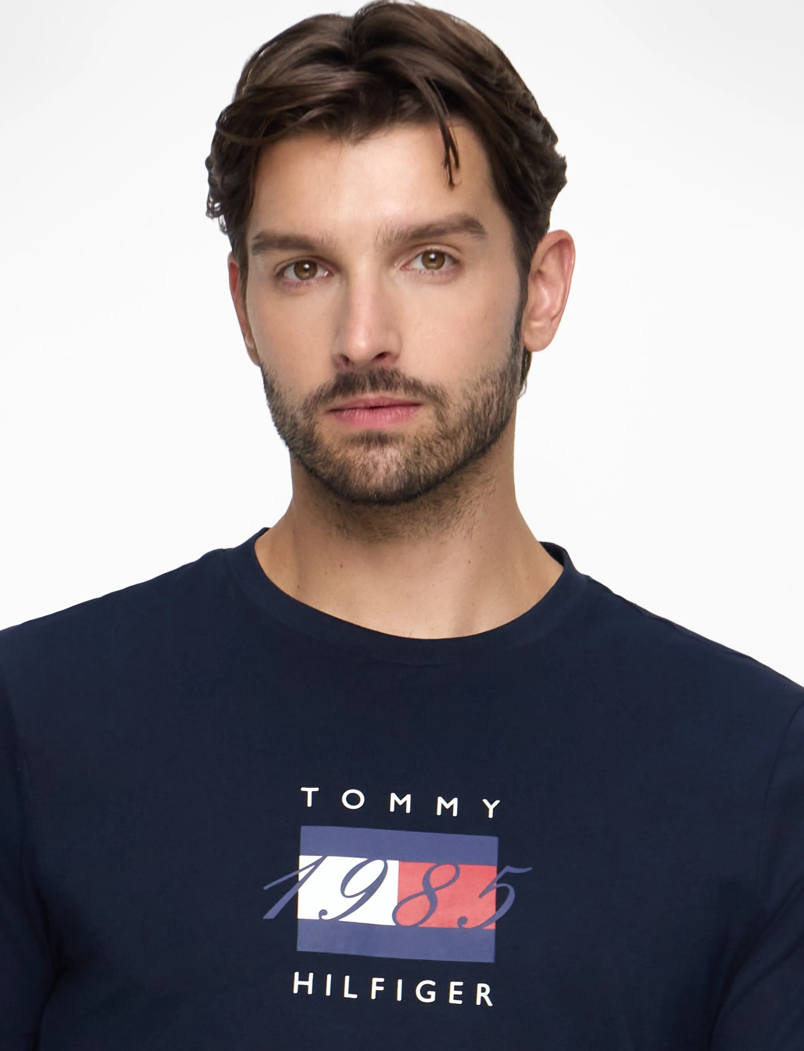TOMMY HILFIGER Linear Flag Graphic Tee t-shirts med tryck herr – bild 8