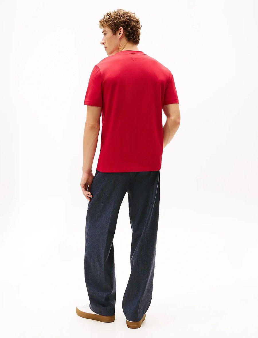 Tommy Hilfiger - LINEAR FLAG GRAPHIC TEE - lühikeste varrukatega t-särgid - medium red - 3