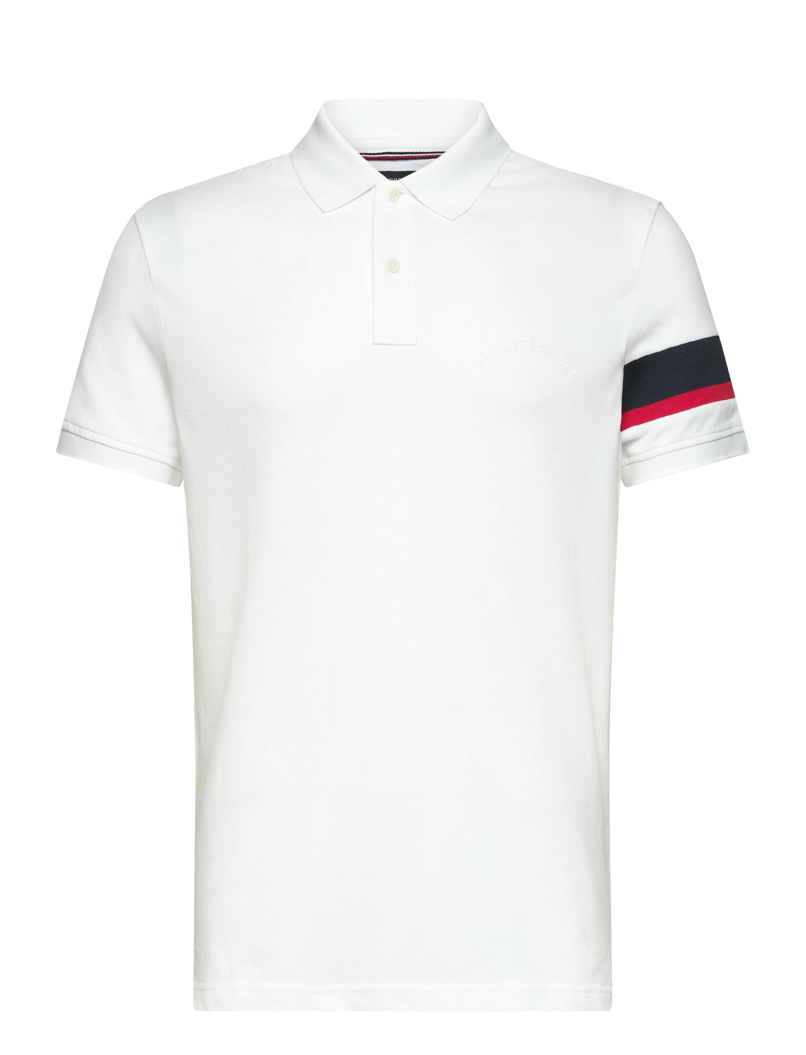 TOMMY HILFIGER Rwb Sleeve Tape Reg Polo Weiß - M - Herren