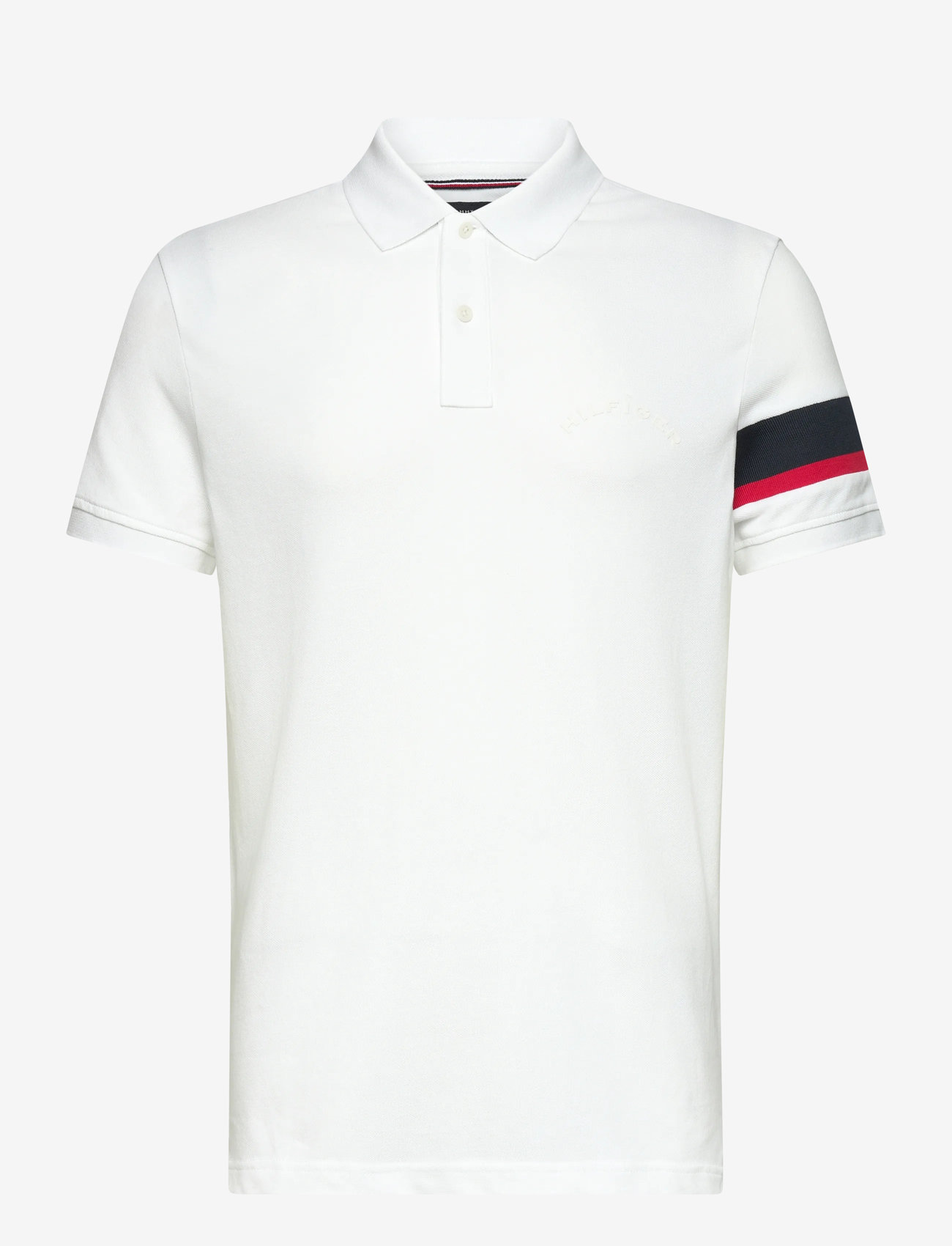 Tommy Hilfiger - RWB SLEEVE TAPE REG POLO - kortærmede poloer - white - 1