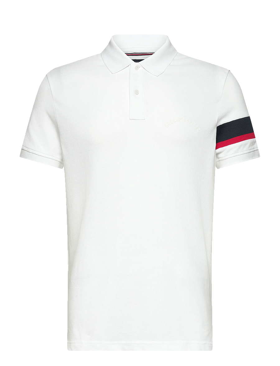 Tommy Hilfiger - RWB SLEEVE TAPE REG POLO - kortærmede poloer - white - 1