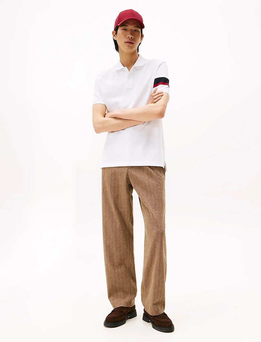 Tommy Hilfiger - RWB SLEEVE TAPE REG POLO - kortærmede poloer - white - 3