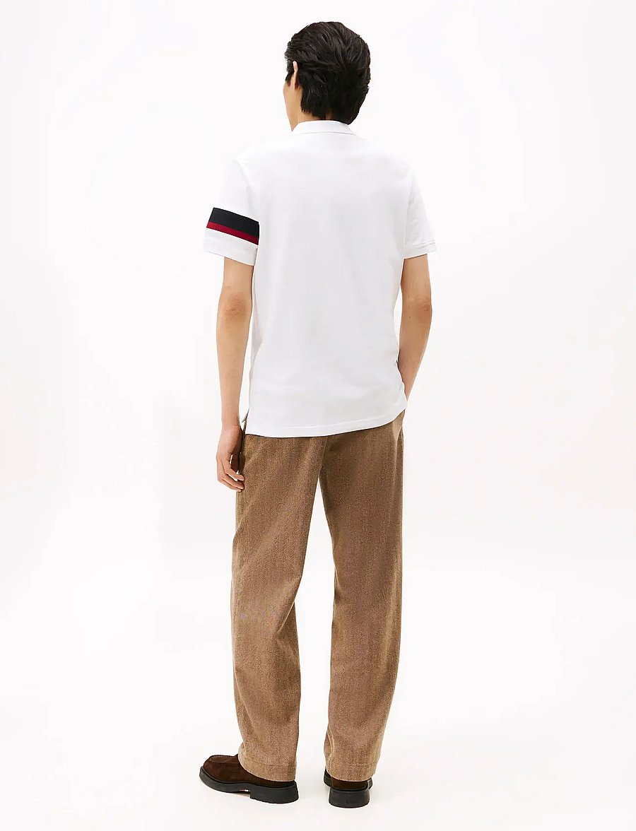 Tommy Hilfiger - RWB SLEEVE TAPE REG POLO - kortærmede poloer - white - 4