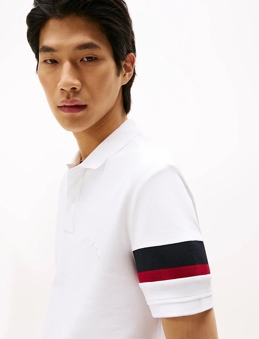 Tommy Hilfiger - RWB SLEEVE TAPE REG POLO - kortærmede poloer - white - 5