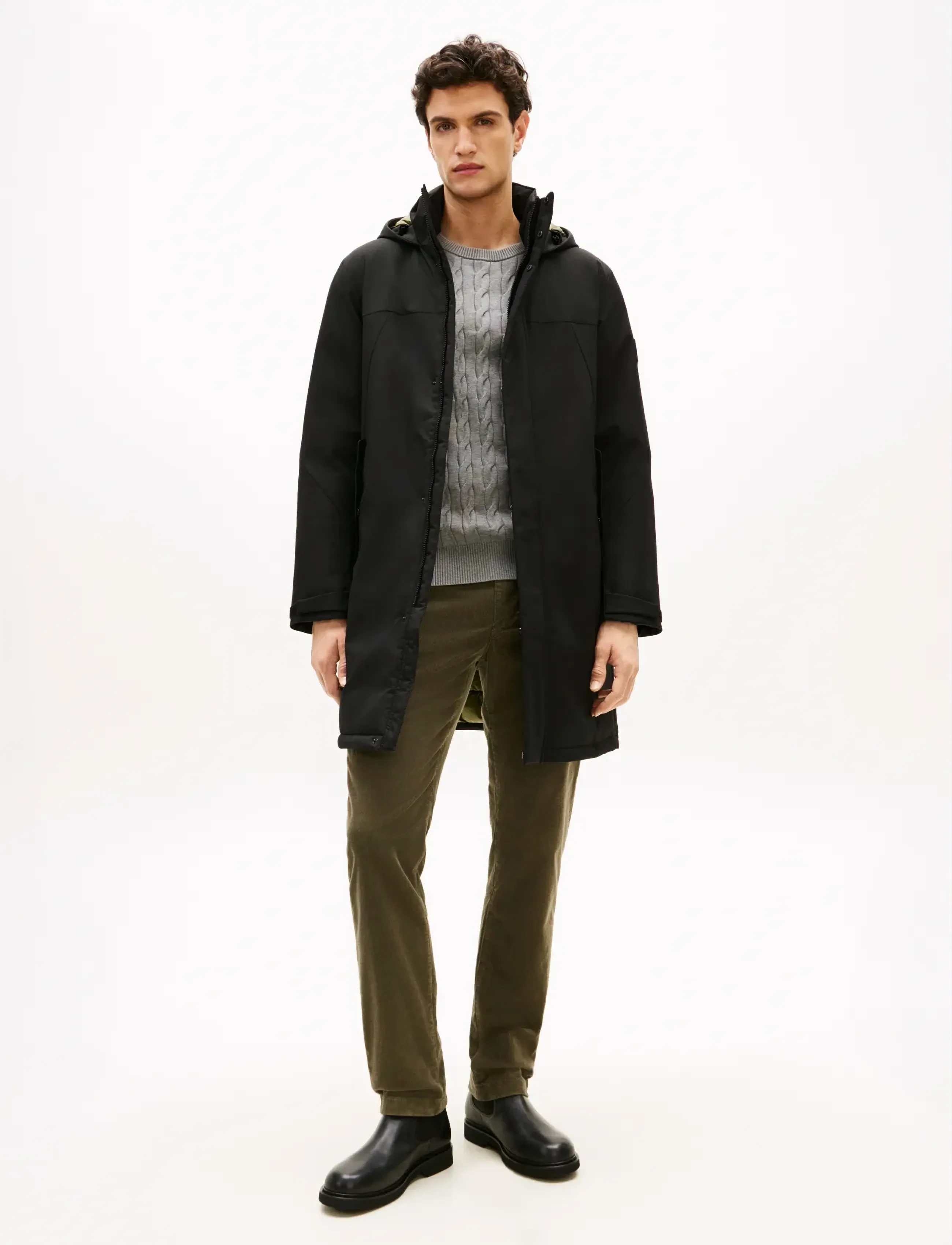 Tommy Hilfiger TECH HOODED PADDED PARKA - Vinterjakker - BLACK / black