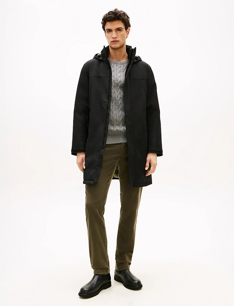 Tommy Hilfiger - TECH HOODED PADDED PARKA - winterjacken - black - 0