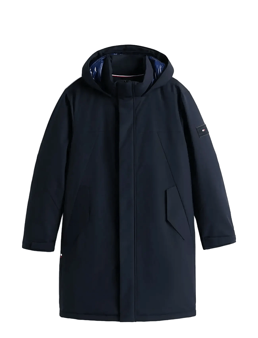 Tommy Hilfiger - TECH HOODED PADDED PARKA - parkas - desert sky - 1