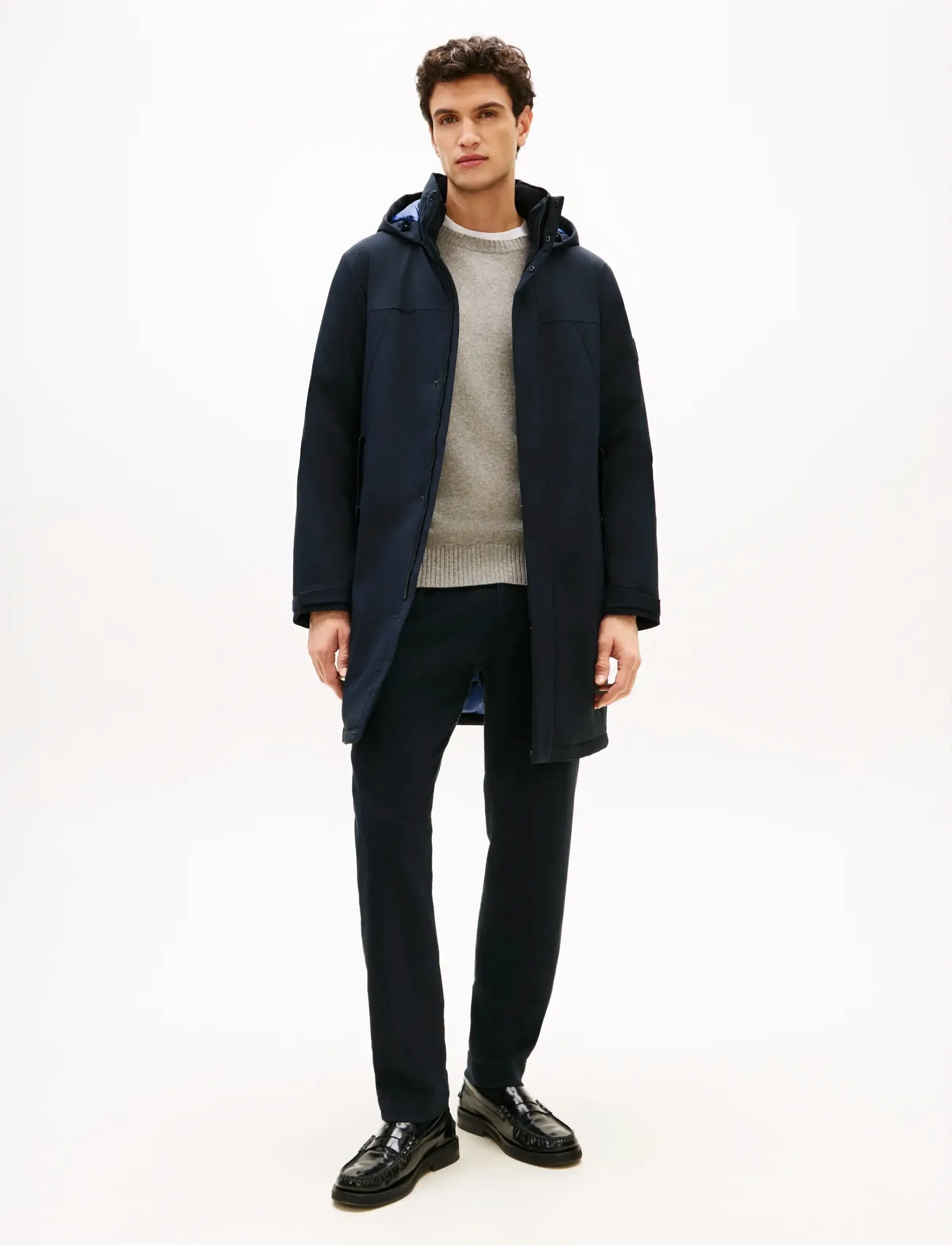 Tommy Hilfiger TECH HOODED PADDED PARKA - Parkas - DESERT SKY / navy