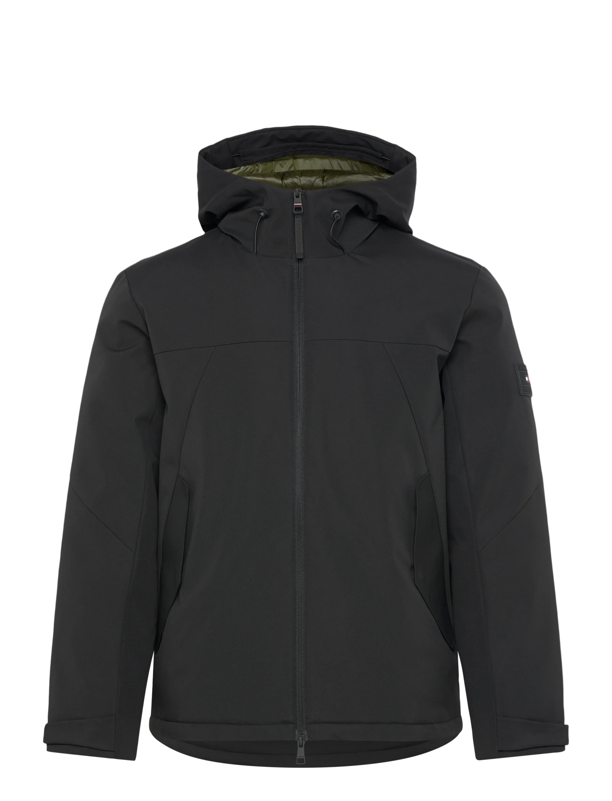 Tommy Hilfiger TECH HOODED SHORT PADDED JACKET - Tommy Hilfiger - BLACK / black