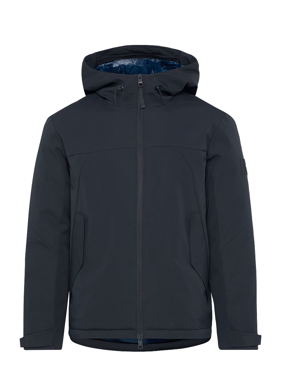 Tommy Hilfiger - TECH HOODED SHORT PADDED JACKET - padded jackets - desert sky - 1