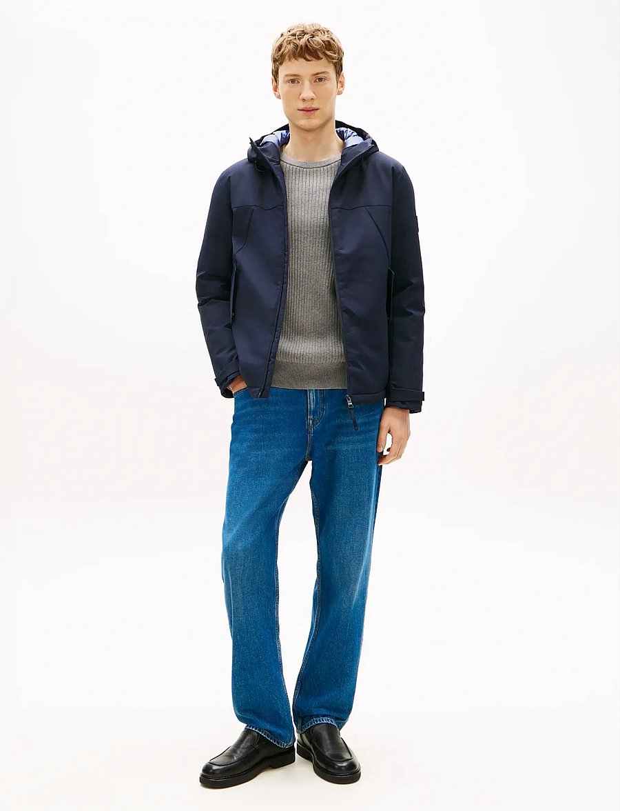 Tommy Hilfiger - TECH HOODED SHORT PADDED JACKET - padded jackets - desert sky - 3