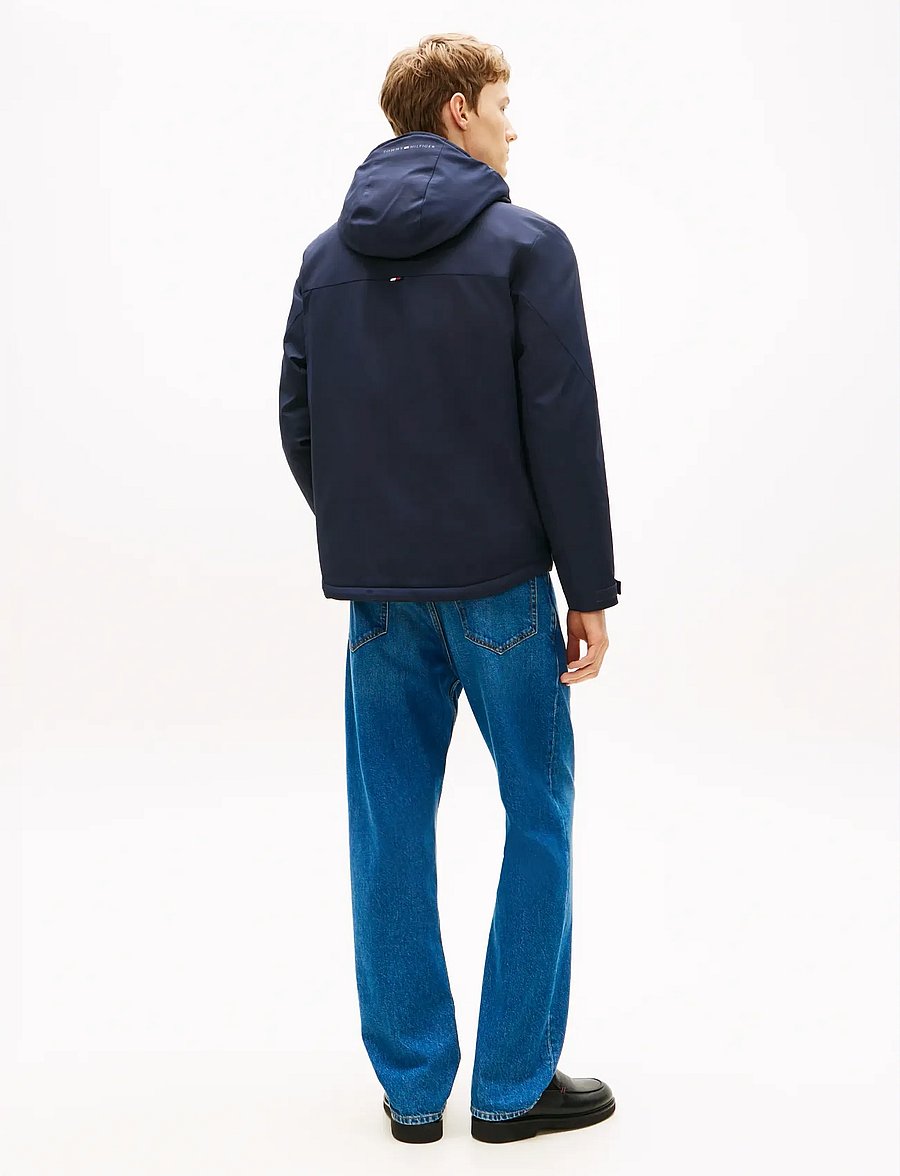 Tommy Hilfiger - TECH HOODED SHORT PADDED JACKET - padded jackets - desert sky - 4
