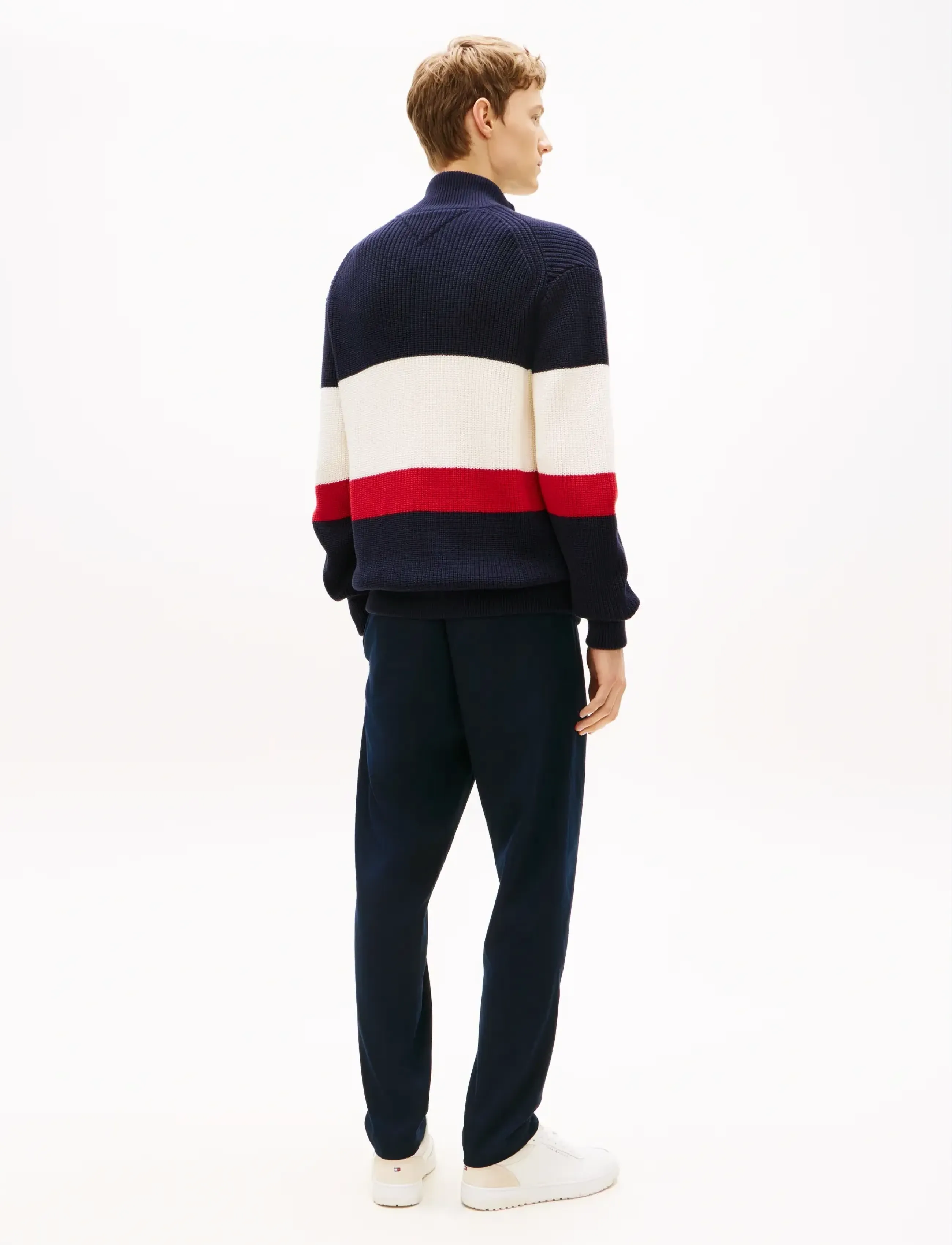 Tommy Hilfiger - RWB RIB CHEST STRIPE ZIP THROUGH - desert sky - 4