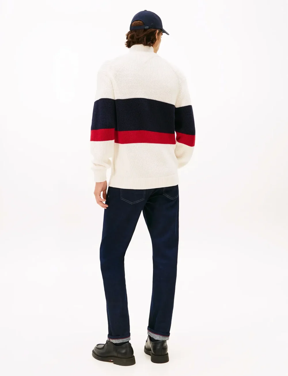 Tommy Hilfiger - RWB RIB CHEST STRIPE ZIP THROUGH - full zip tröjor - ivory petal - 4