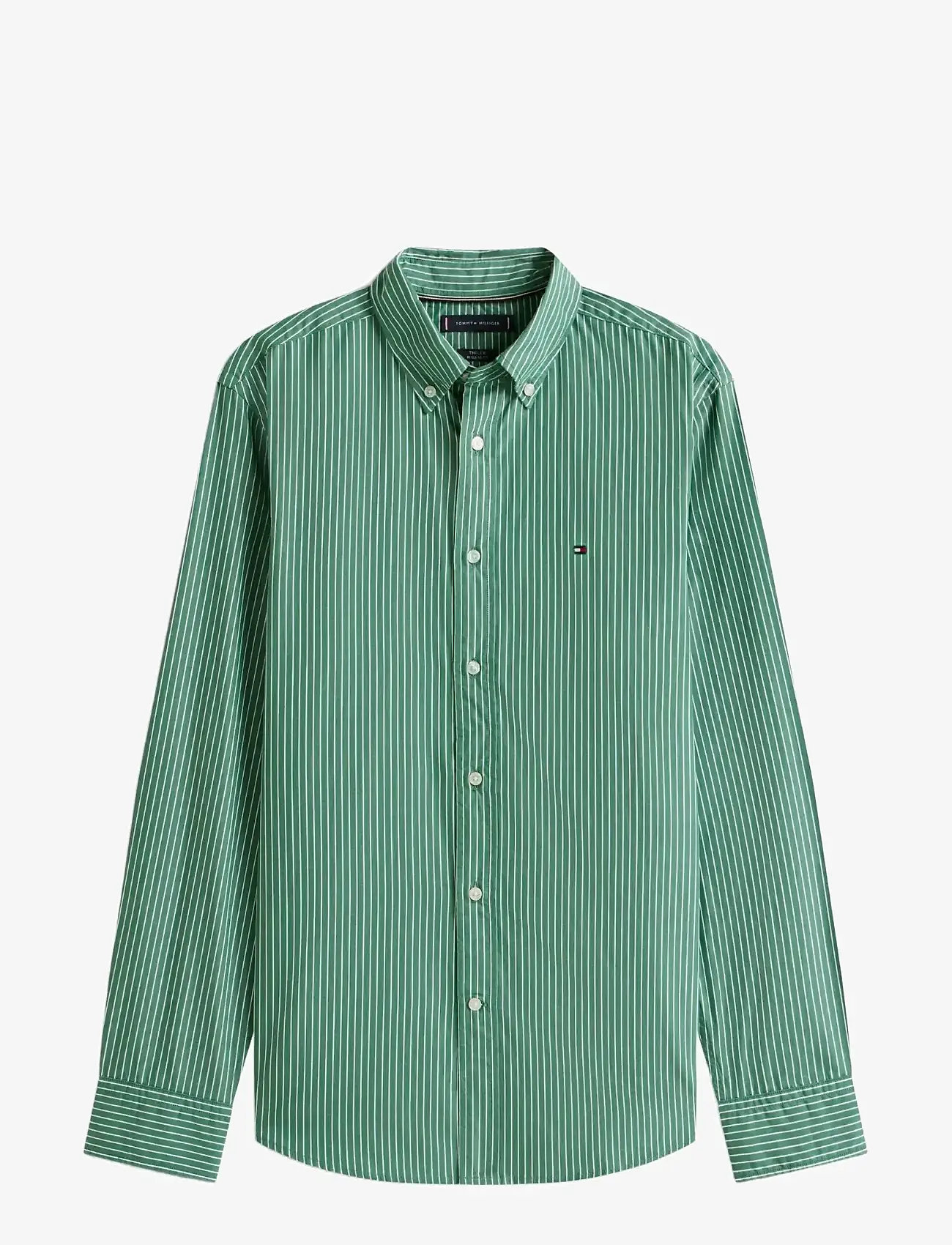 Tommy Hilfiger - CORE HAIRLINE POPLIN RF SHIRT - gestreifte hemden - ornamental green   stripe - 1