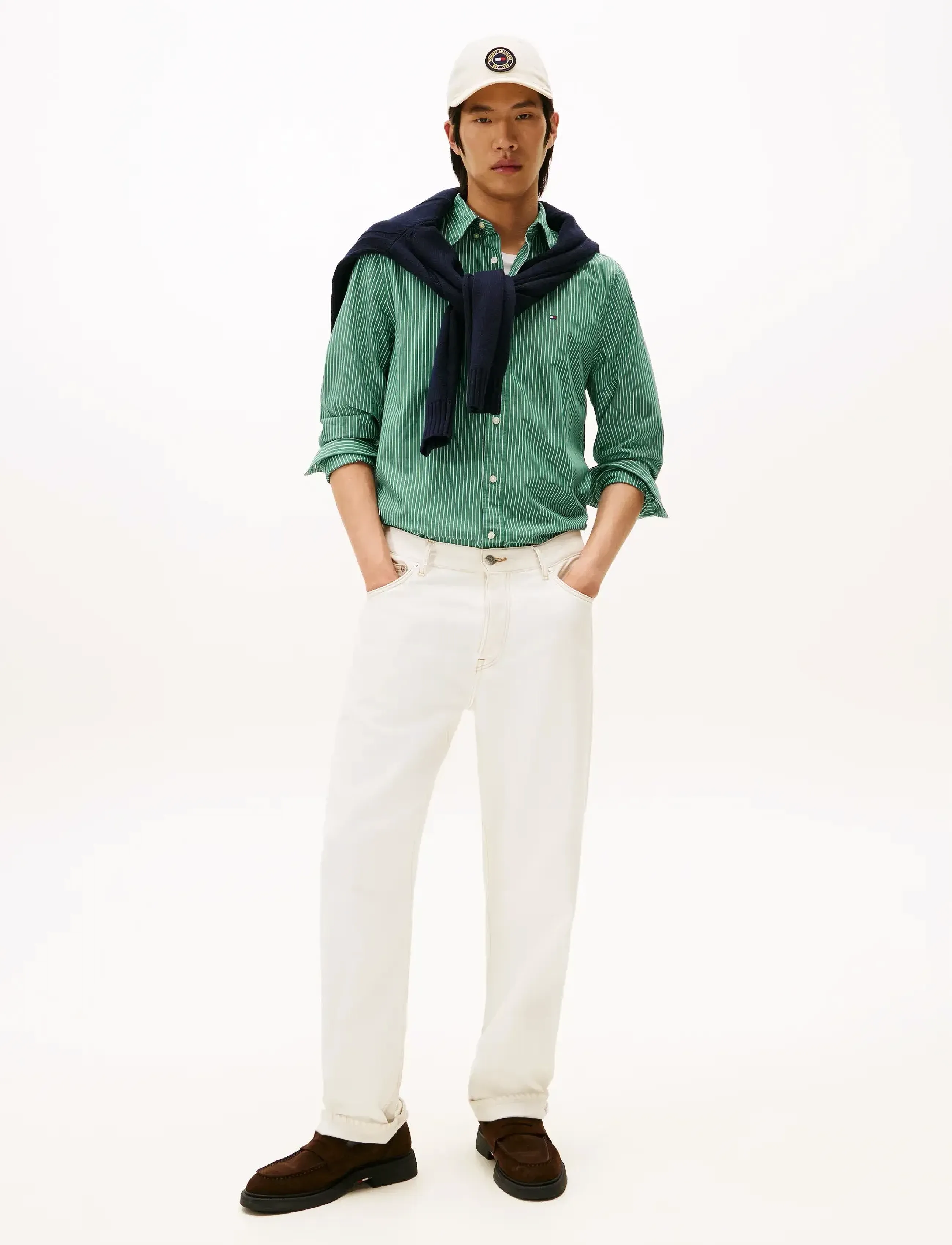 Tommy Hilfiger - CORE HAIRLINE POPLIN RF SHIRT - chemises à rayures - ornamental green   stripe - 2