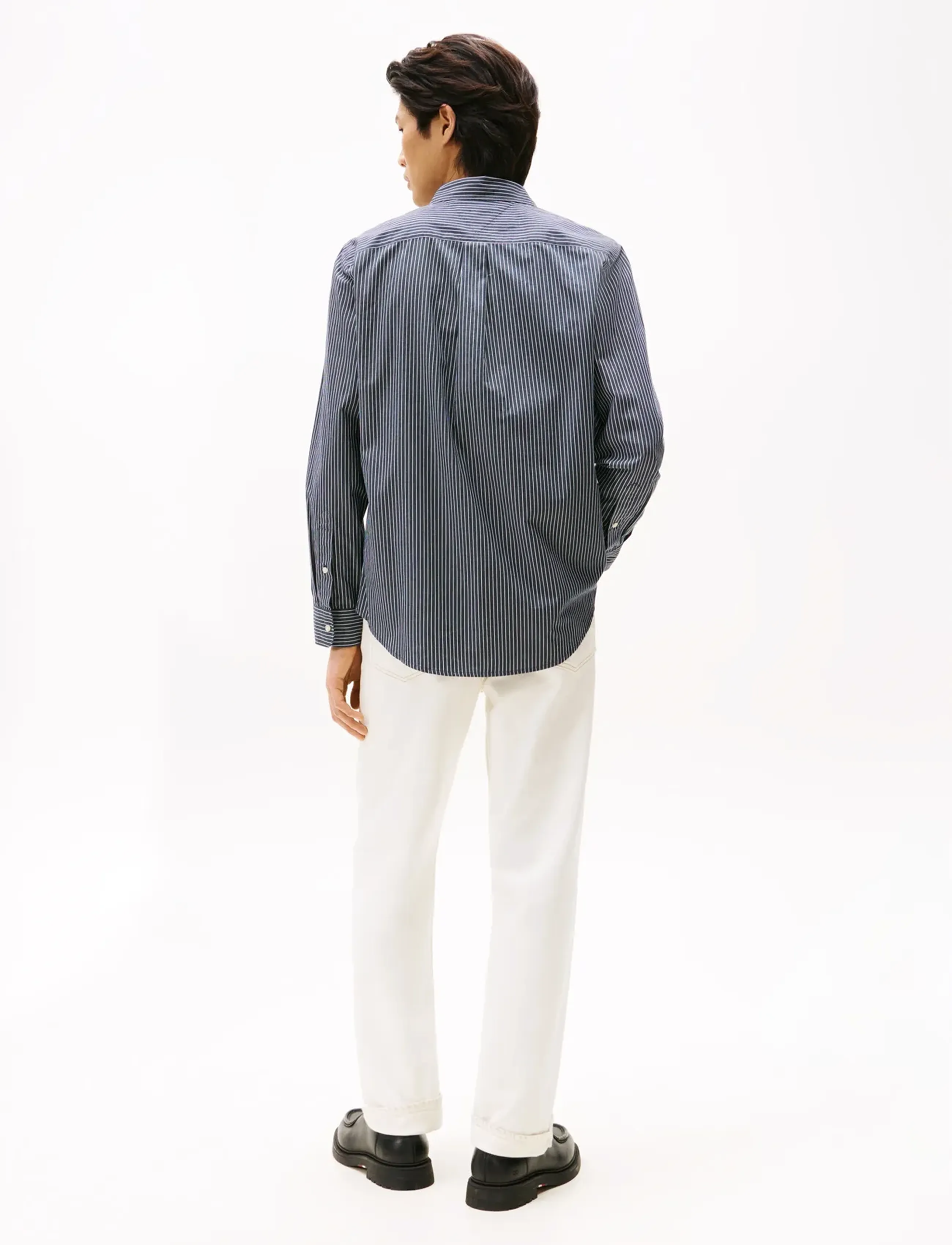 Tommy Hilfiger - CORE HAIRLINE POPLIN RF SHIRT - striped shirts - black   stripe - 3