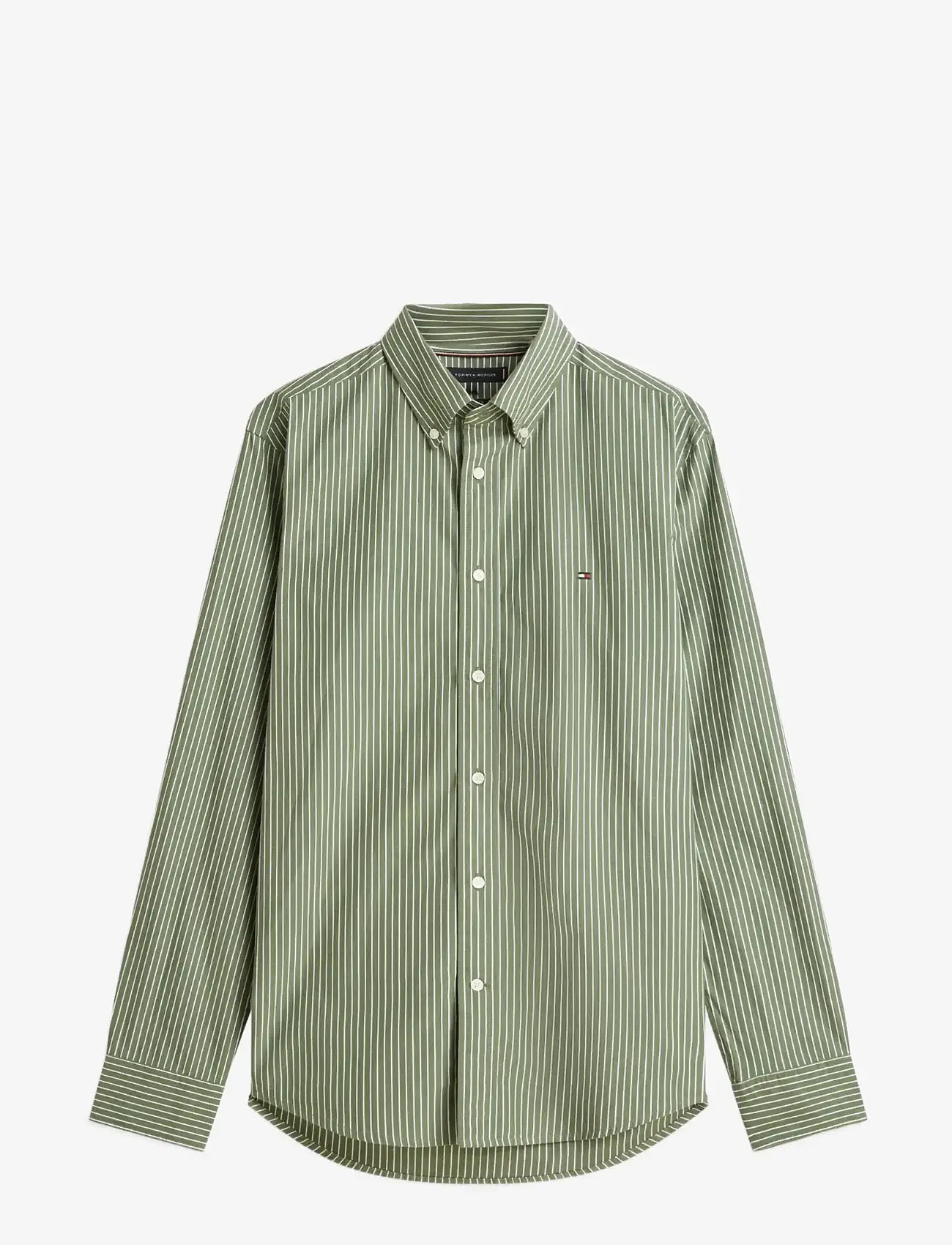 Tommy Hilfiger - CORE HAIRLINE POPLIN RF SHIRT - strīpaini krekli - mountain pine   stripe - 1