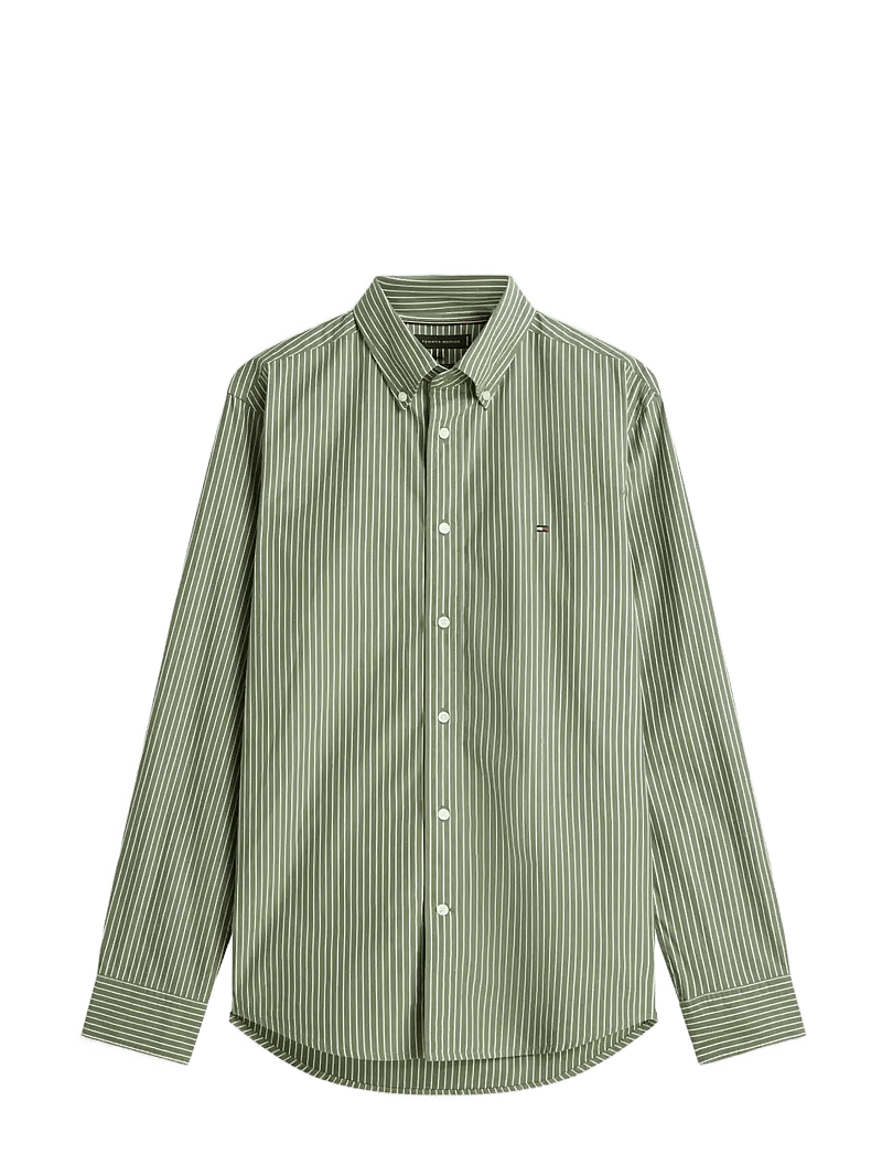 Tommy Hilfiger - CORE HAIRLINE POPLIN RF SHIRT - randiga skjortor - mountain pine stripe - 1