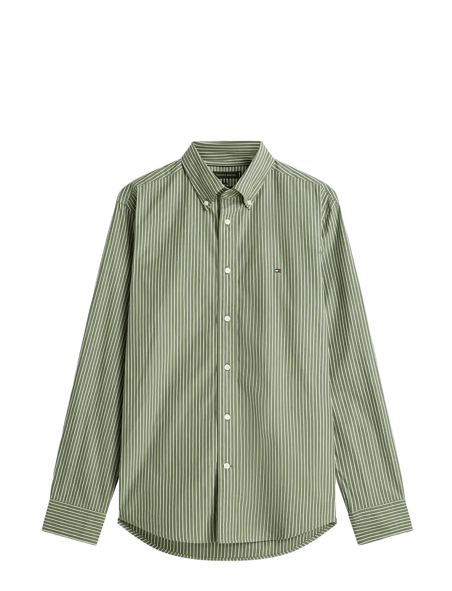 Tommy Hilfiger - CORE HAIRLINE POPLIN RF SHIRT - gestreifte hemden - mountain pine stripe - 1